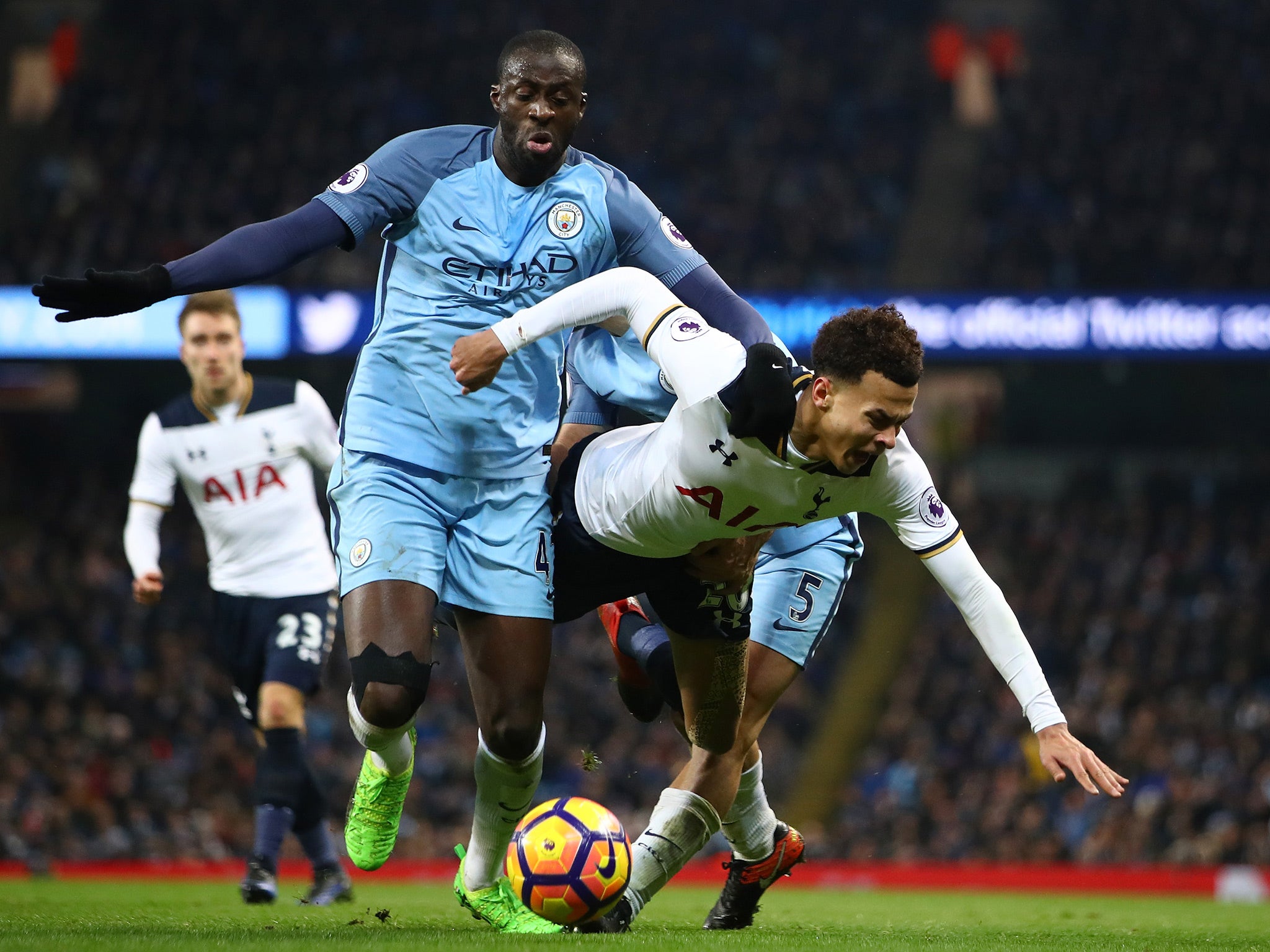 A 'tired' Yaya Toure was left to tie Pep Guardiola's midfield together