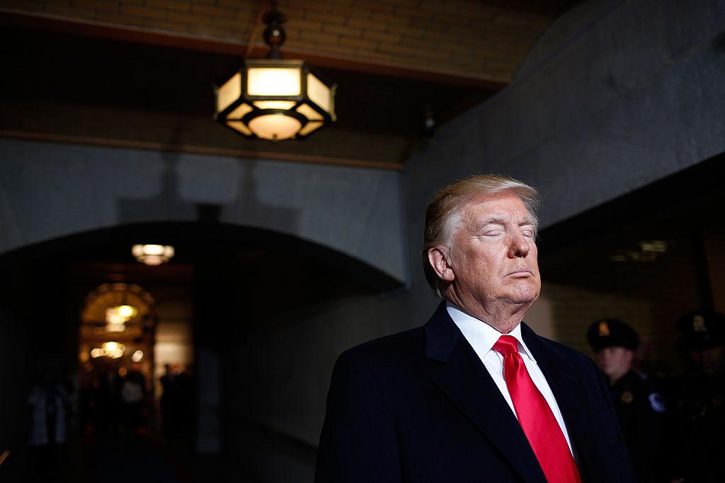 WASHINGTON, DC - JANUARY 20: U.S. President-elect Donald Trump arrives on the West Front of the U.S. Capitol on January 20, 2017 in Washington, DC. In today's inauguration ceremony Donald J. Trump becomes the 45th president of the United States.