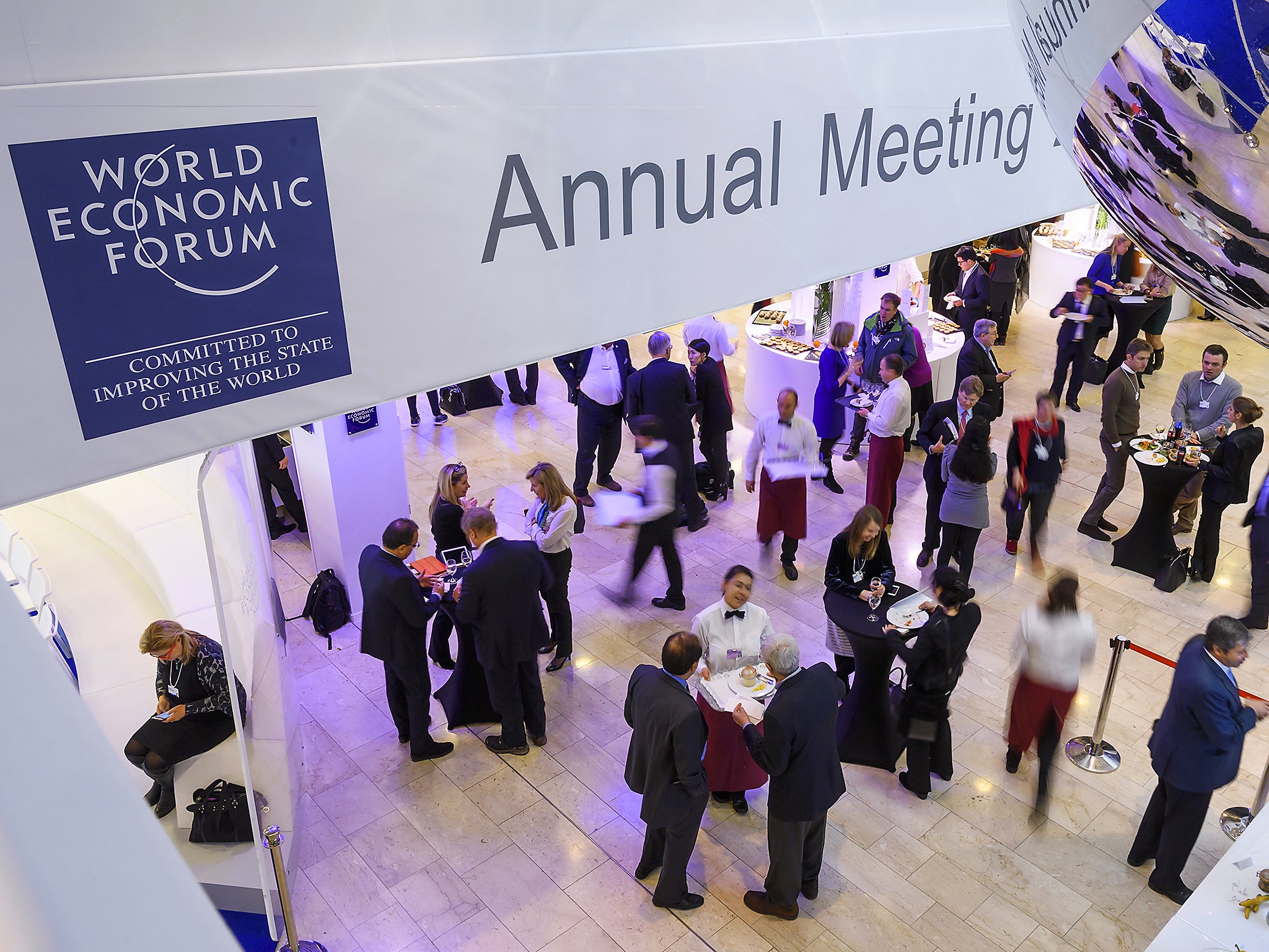 British PM Theresa May at the world's most expensive networking event