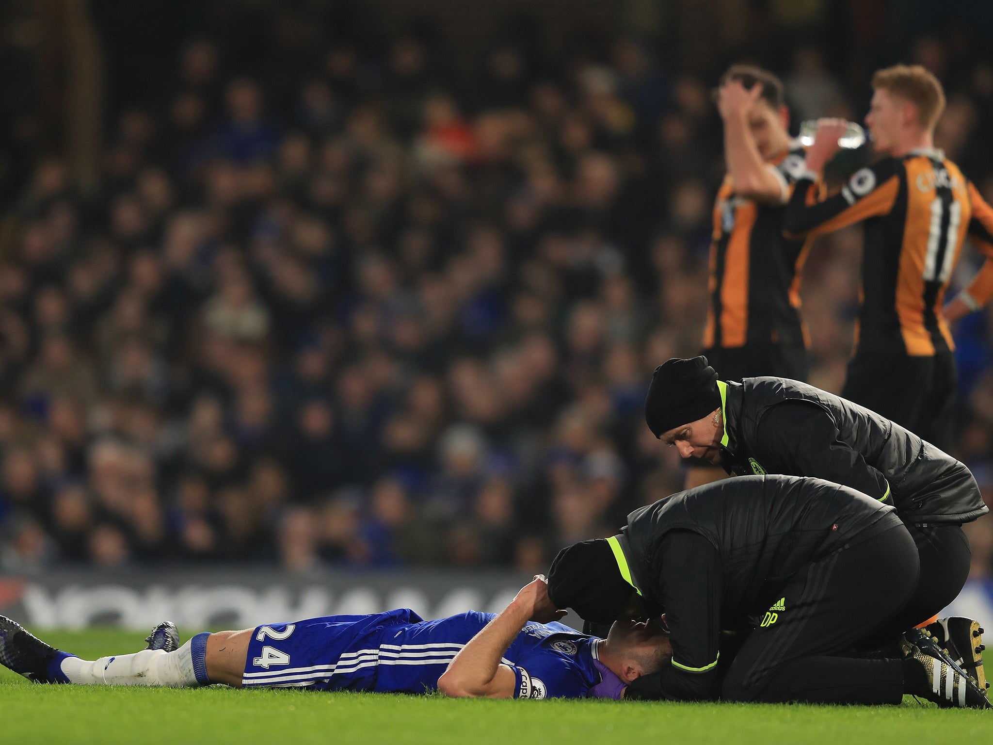 Gary Cahill's condition was also assessed by Chelsea's medical staff and was passed fit to play on