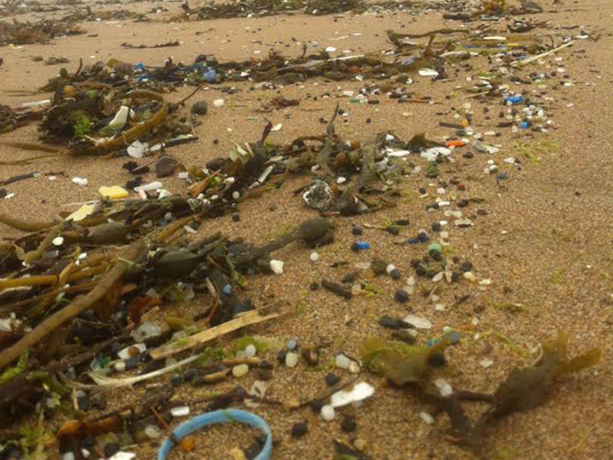 Tiny pieces of plastic are washed up on to the UK's beaches every day