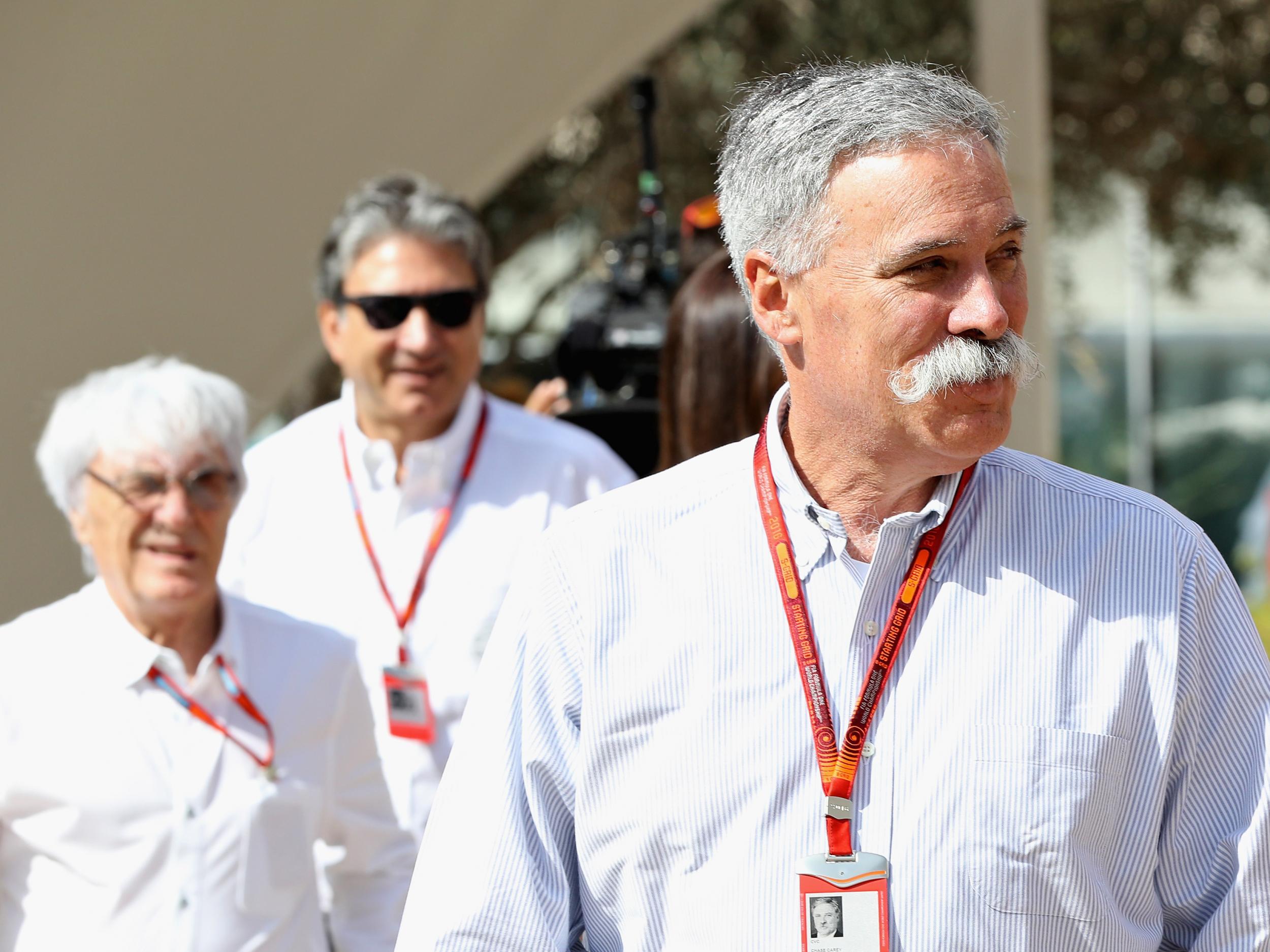 Chase Carey replaced Bernie Ecclestone as chairman