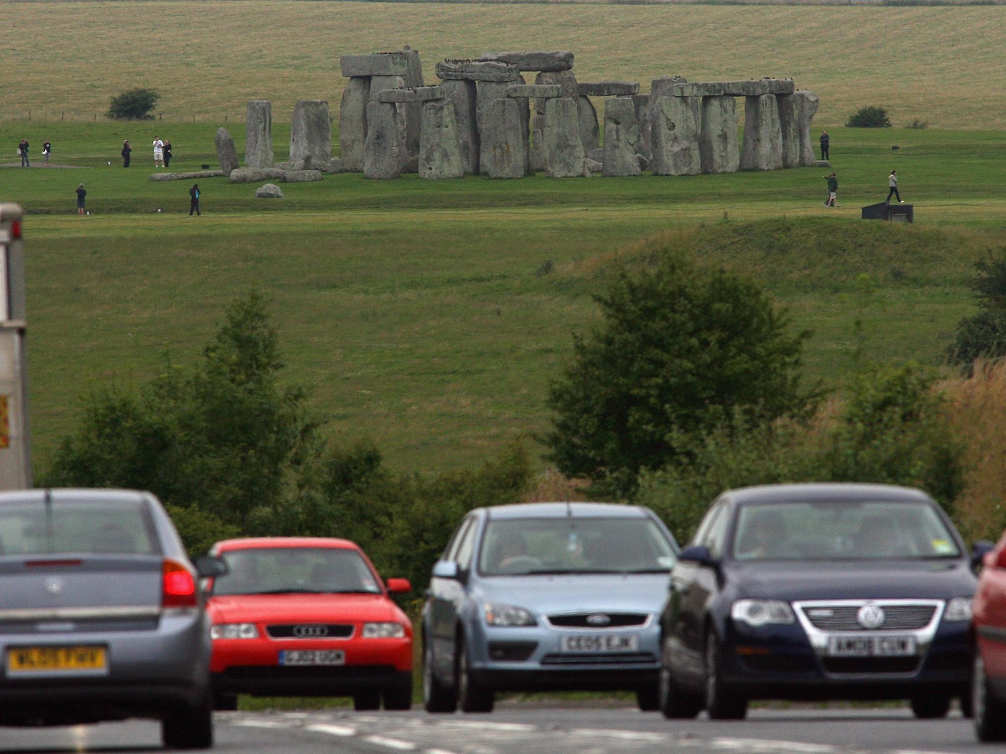 The busy road runs within 165 metres of the 5,000-year-old monument, offering drivers a stunning view