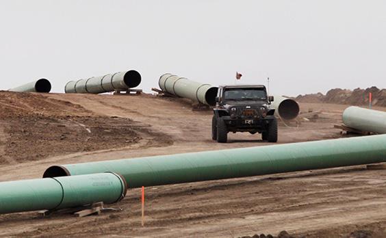 A Dakota Access construction site near the town of Cannon Ball, North Dakota (Reuters)