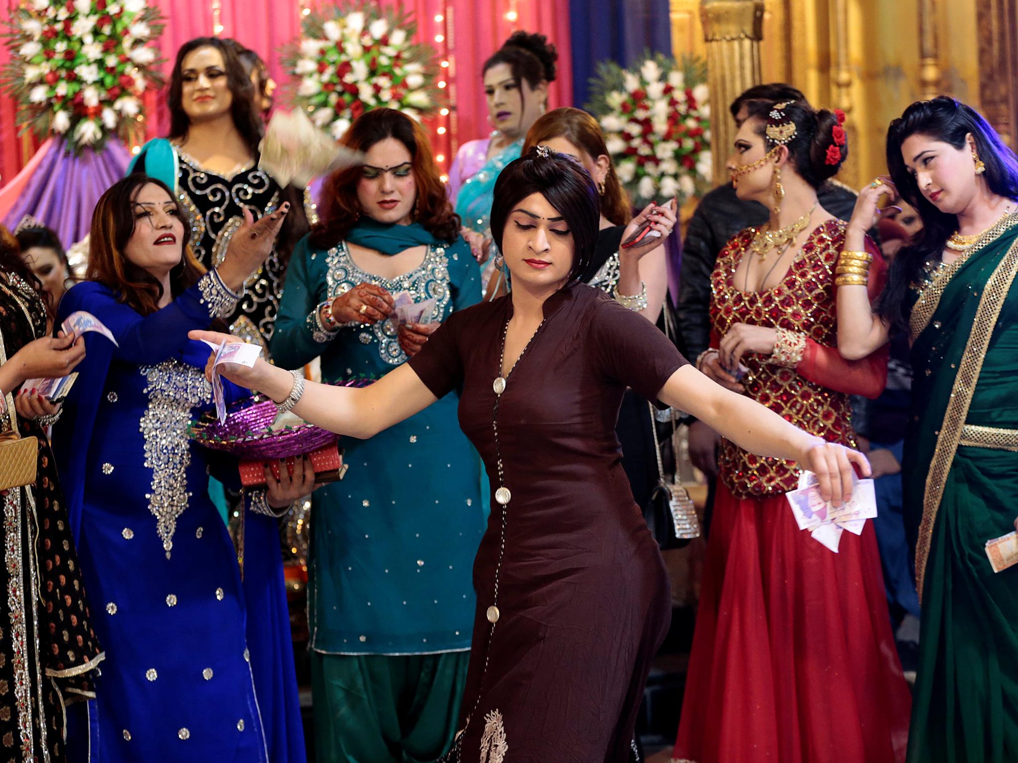 Members of the transgender community dance at Shakeela's party in Peshawar, Pakistan