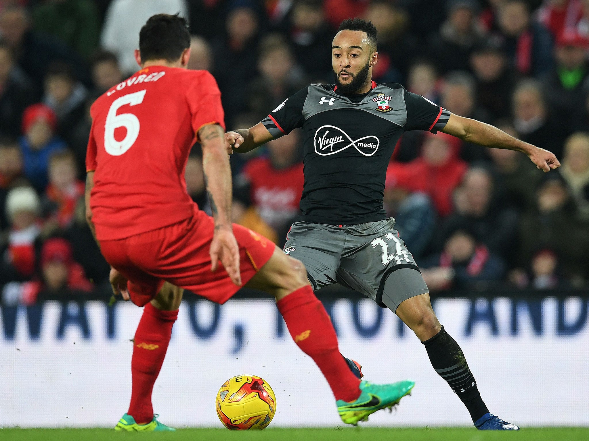 Nathan Redmond was a thorn in Liverpool's side during the first half