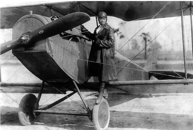 Bessie Coleman returned to the US to work as a stunt pilot (Wikimedia Commons)