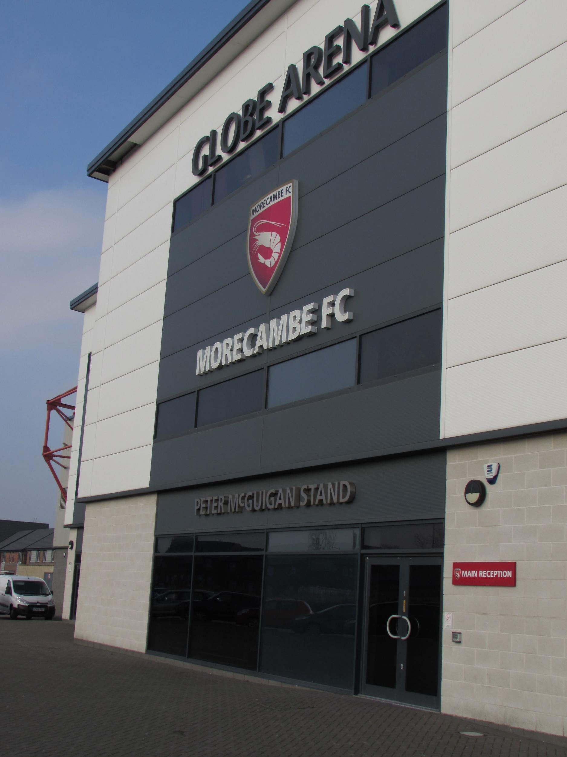 Morecambe have a purpose-built stadium, the Globe Arena