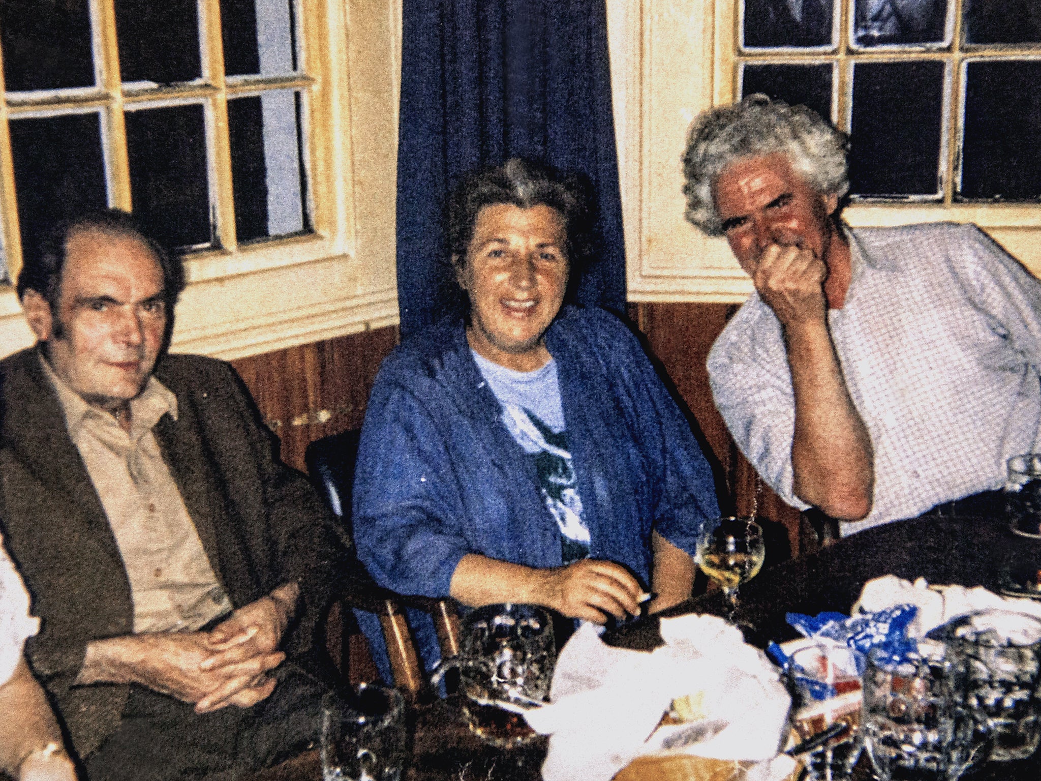 Norman Neininger, Joan Neininger and Ken Selway in the Cannon pub, Gloucester