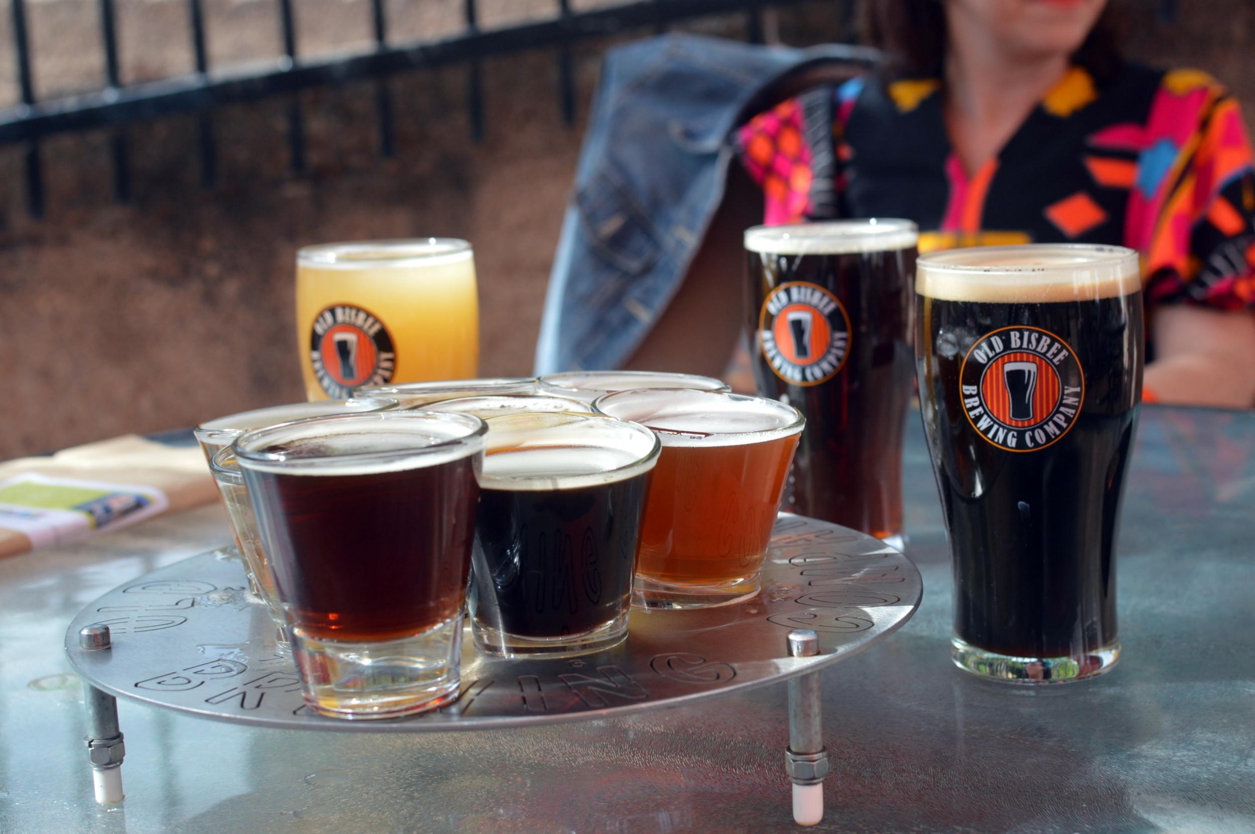 The Old Bisbee Brewing Company is on hand for a cooling beer