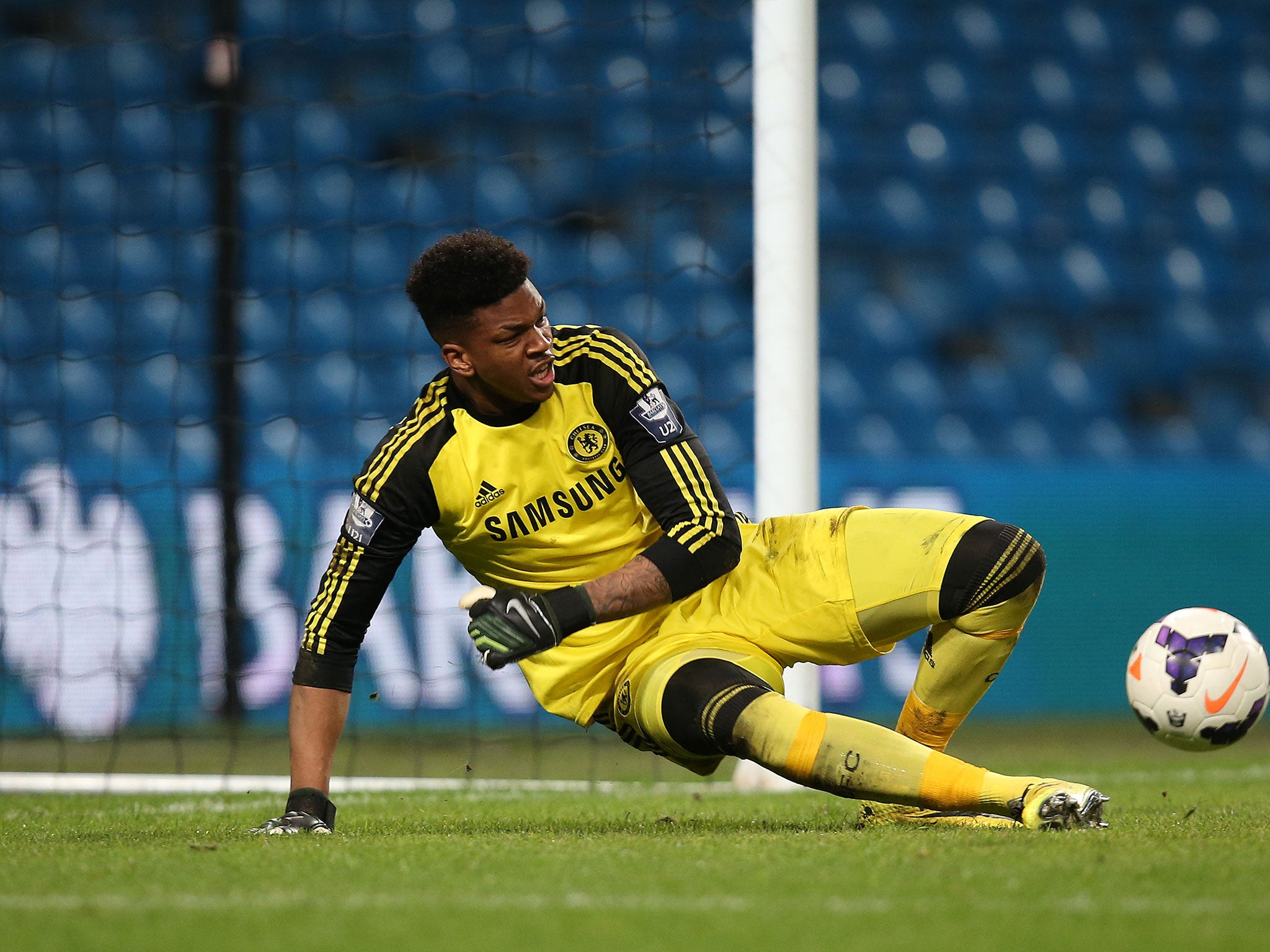 Blackman in action for Chelsea U21s