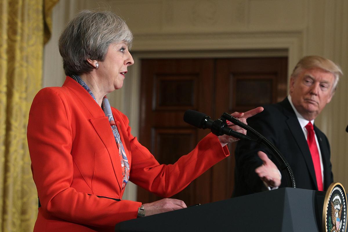 Theresa May had an uneasy relationship with Donald Trump