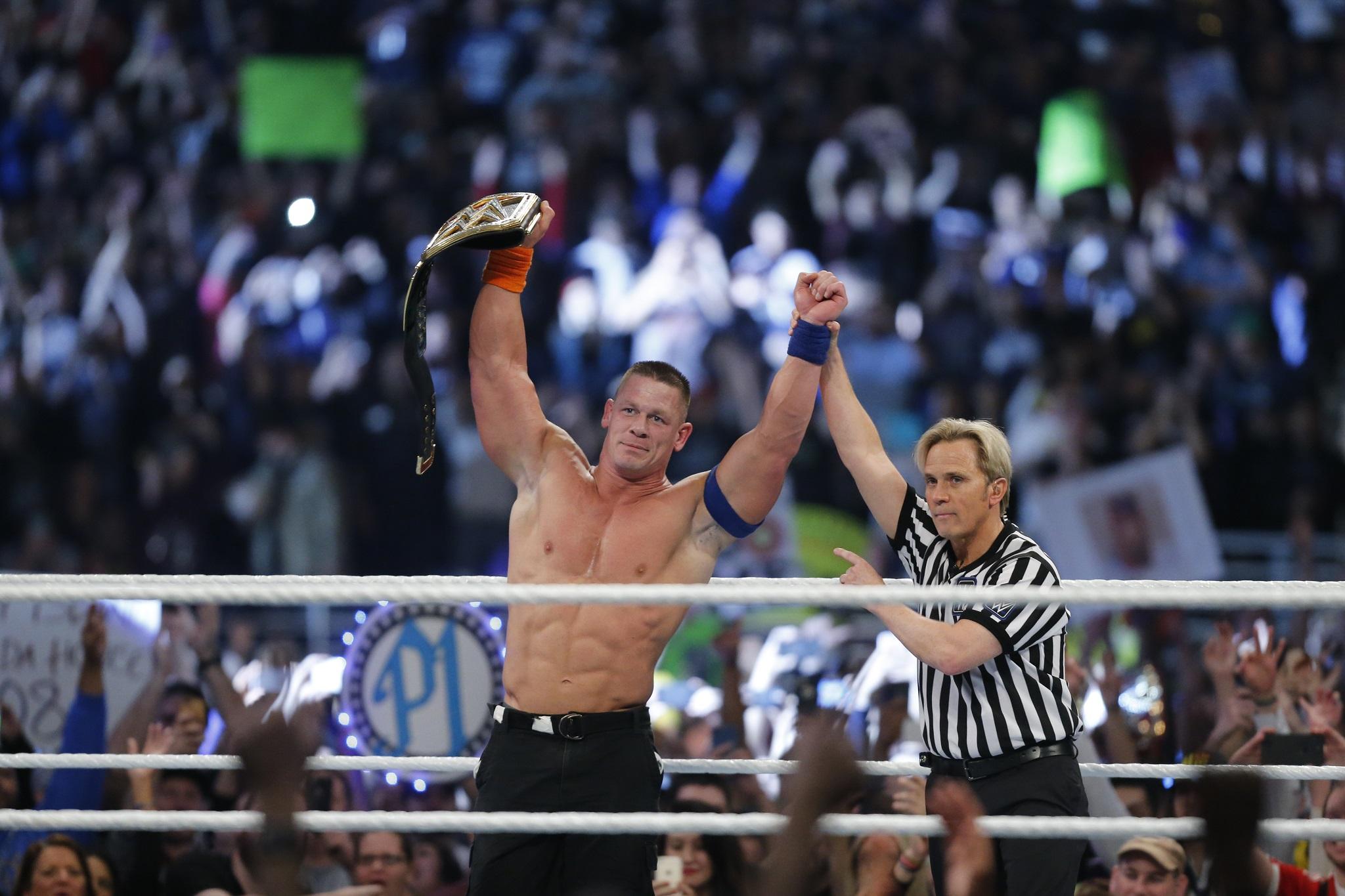 Cena won the gold at the Royal Rumble from AJ Styles