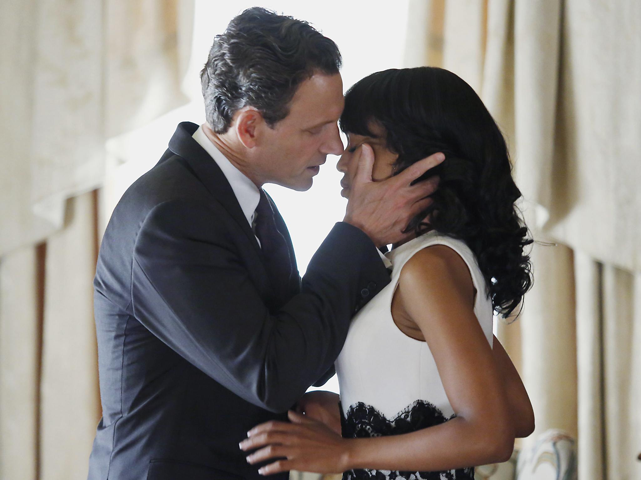 Kerry Washington as a Washington fixer and Tony Goldwyn as the President in ABC's 'Scandal'