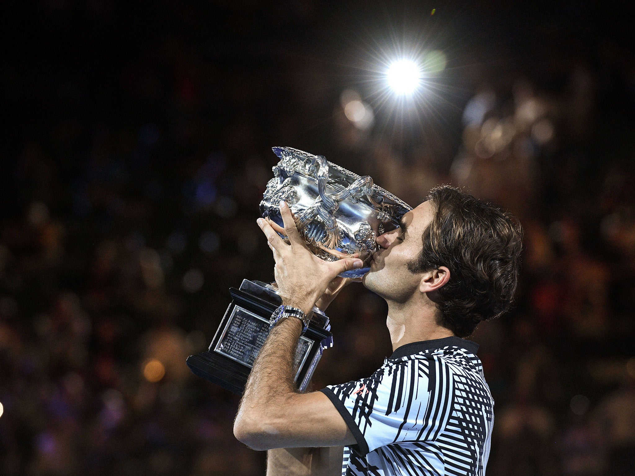 Federer secured his 18th Grand Slam title after overcoming old rival Rafael Nadal in Sunday's final