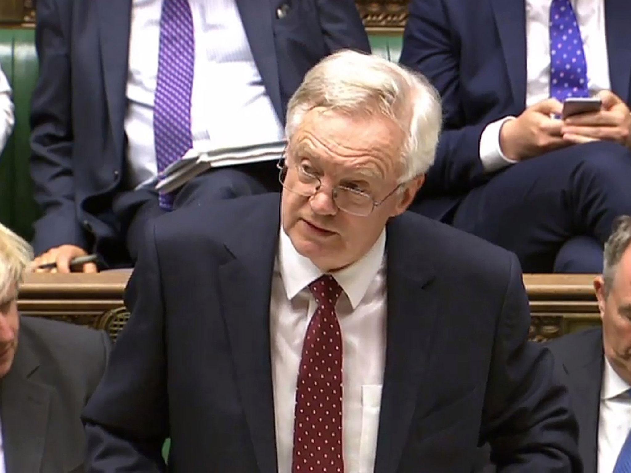 David Davis, Secretary of State for Exiting the European Union