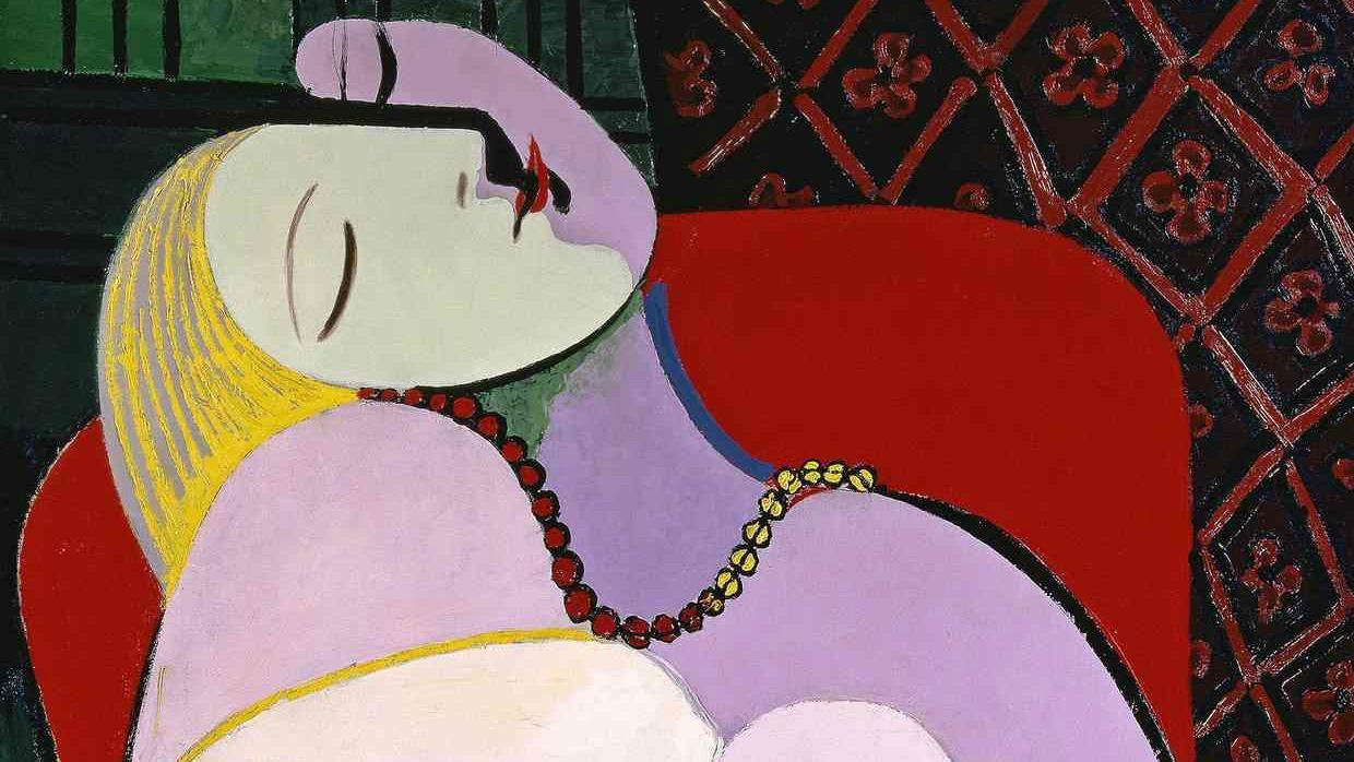 Part of Picasso’s erotic, desire-filled painting Le Rêve (The Dream) of his lover Marie-Thérèse Walter