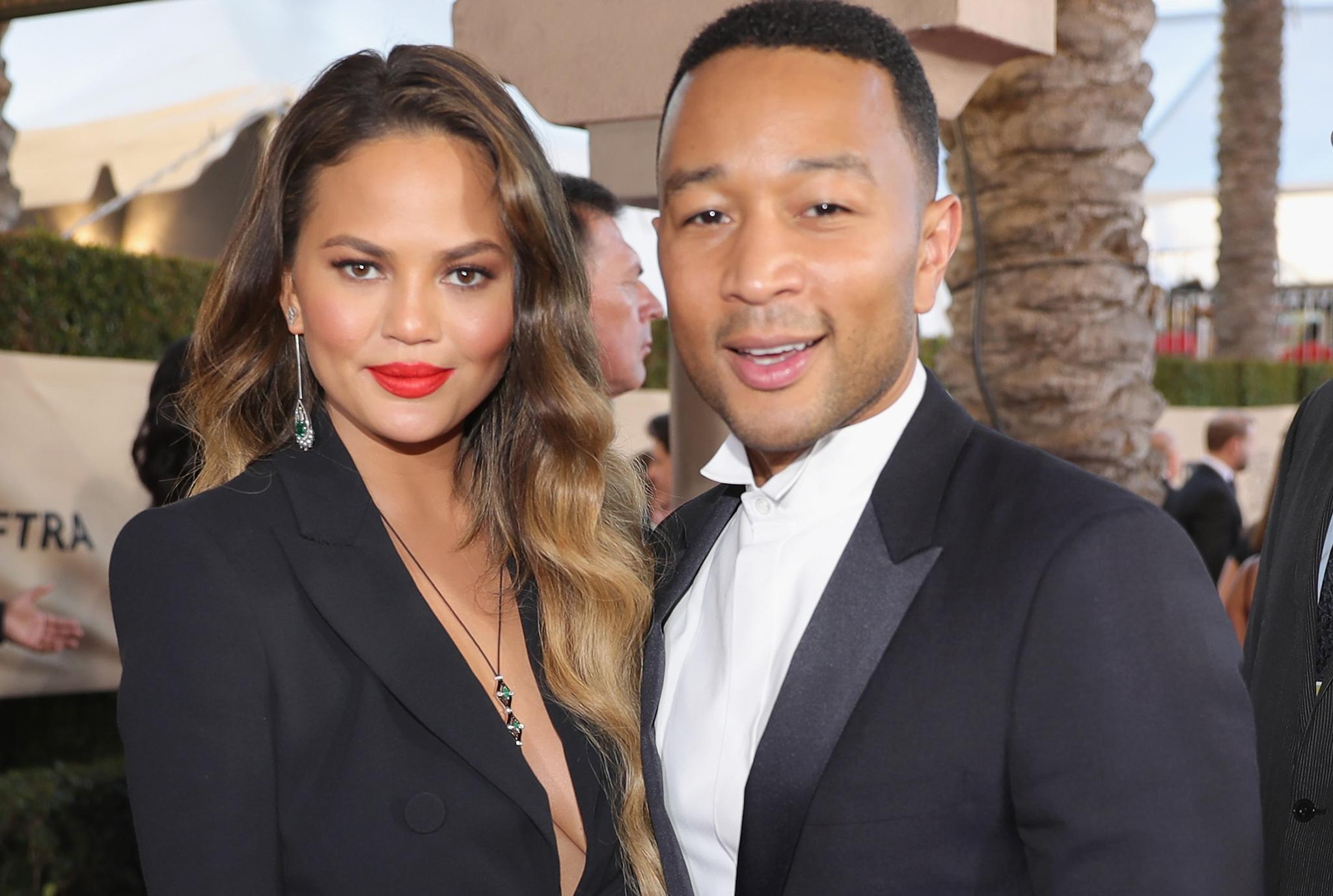 Chrissy Teigen and John Legend at the SAG awards 2017