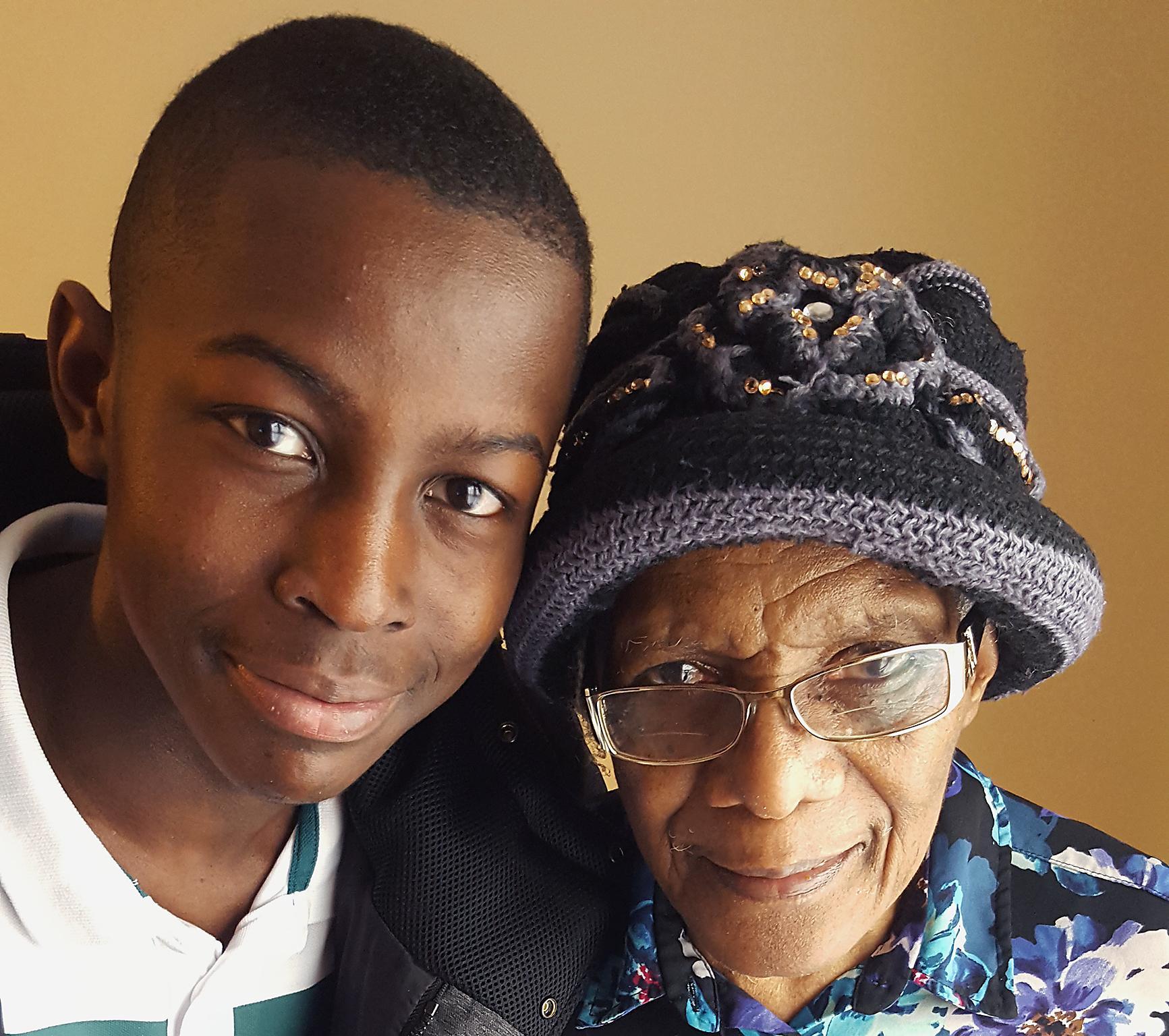 Dale Taylor-Gentles with his Grandma Bernice