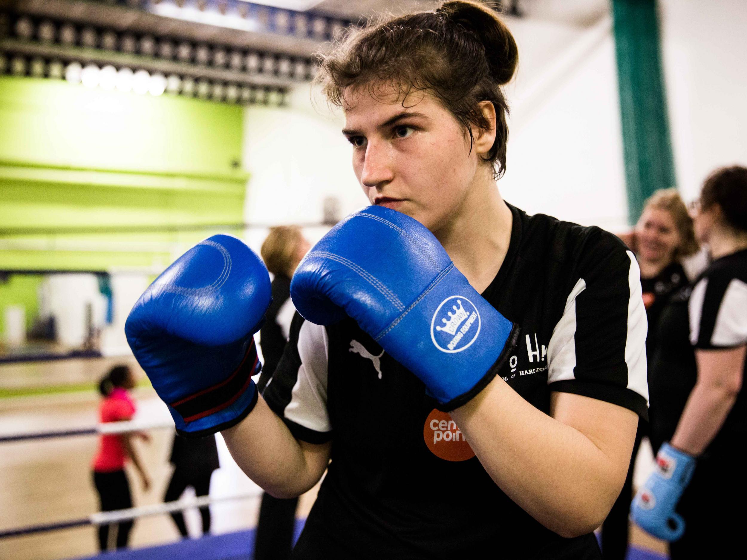 Back on her feet - Natasha at a Centrepoint sport session