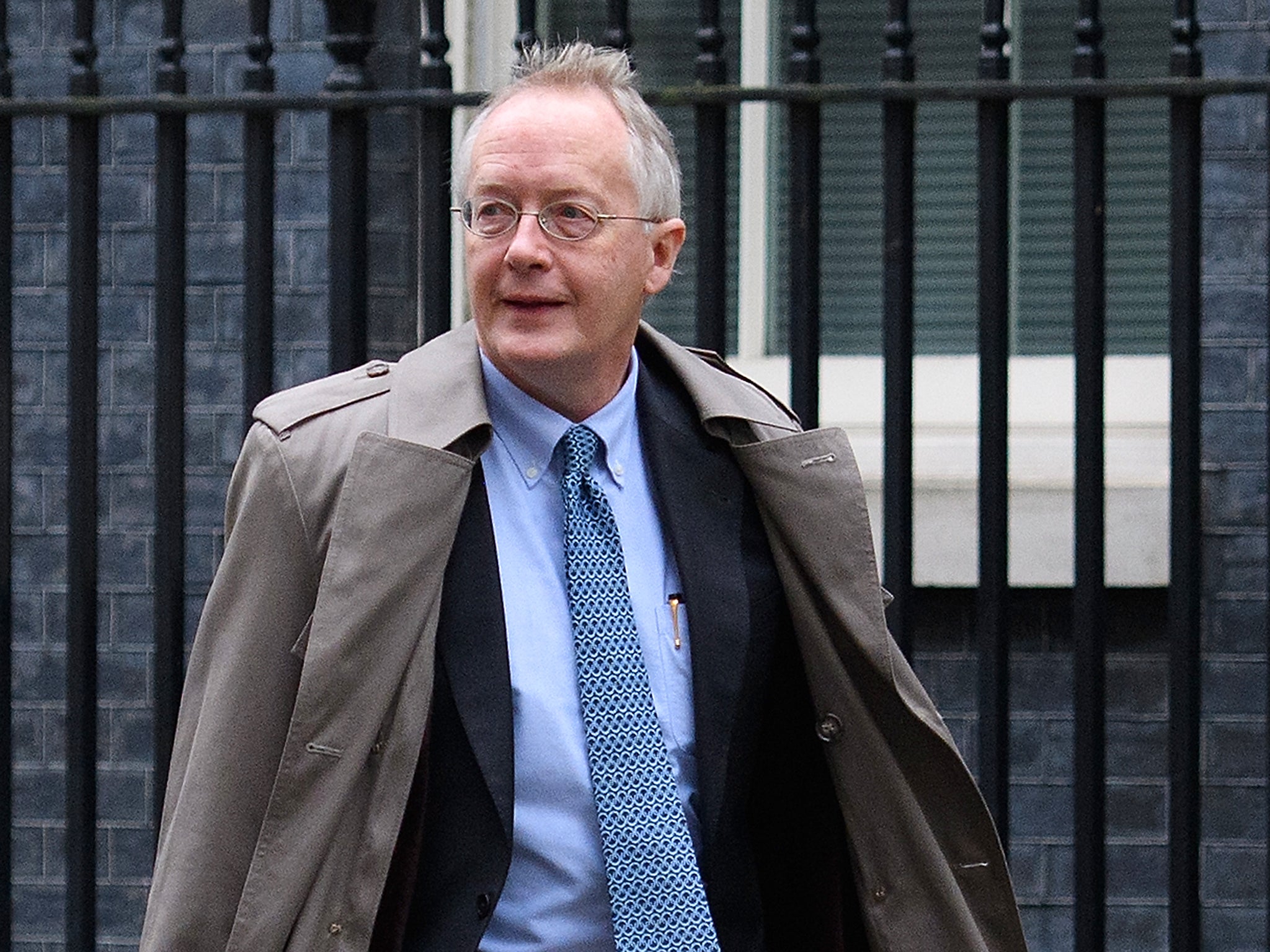 Donald Trump's Environment advisor Myron Ebell arrives for a meeting at Downing Street in London, England