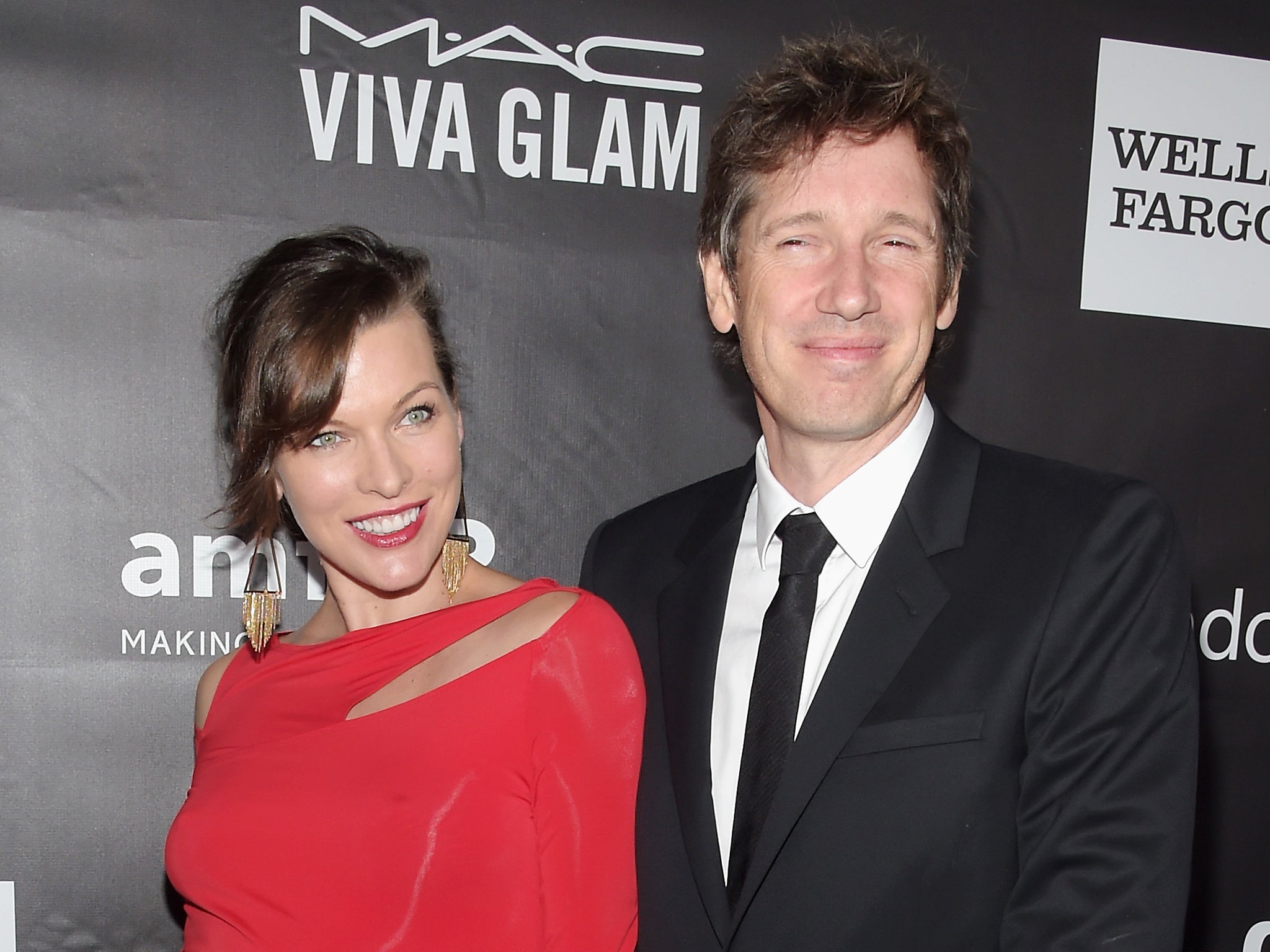 &#13;
Dream team – Jovovich with her husband, Resident Evil director Paul WS Anderson (Getty)&#13;