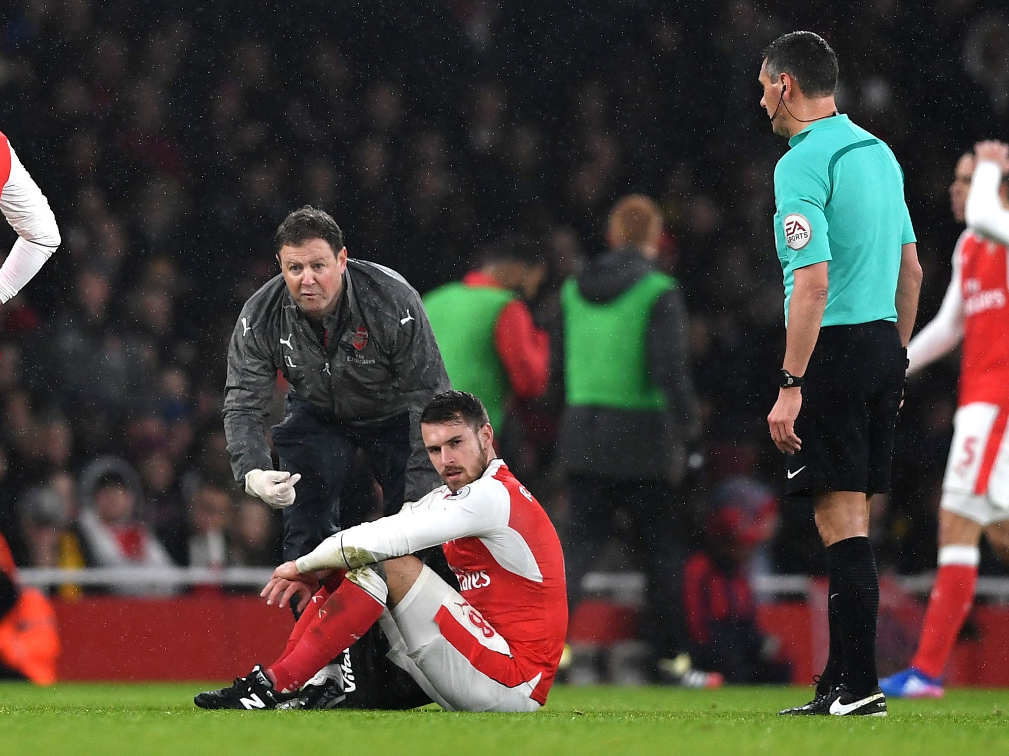 Aaron Ramsey suffered yet another injury in the defeat by Watford