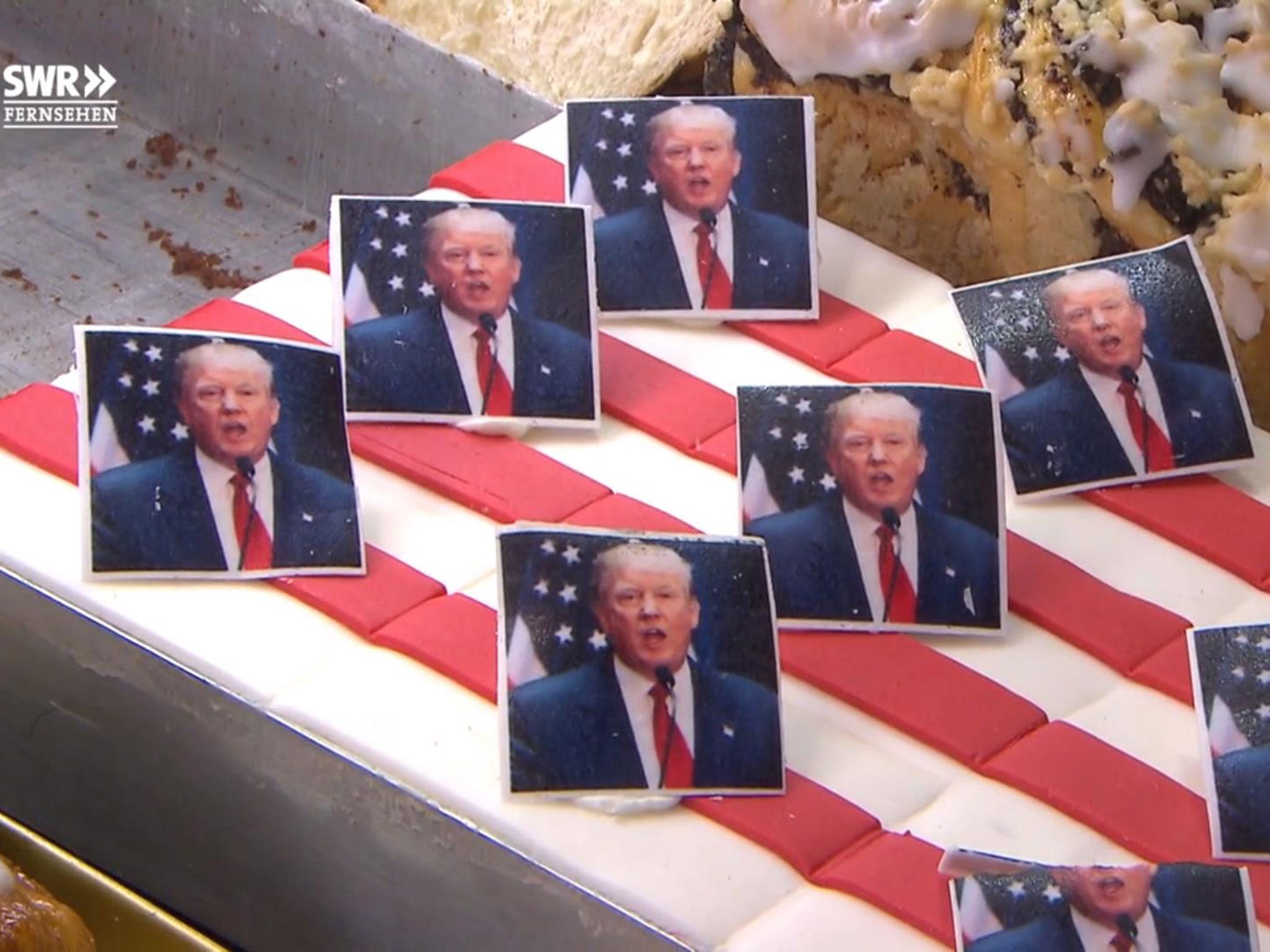 Bäckerei Trump's 'joke' cake to mark Donald Trump's inauguration prompted controversy in Freinsheim