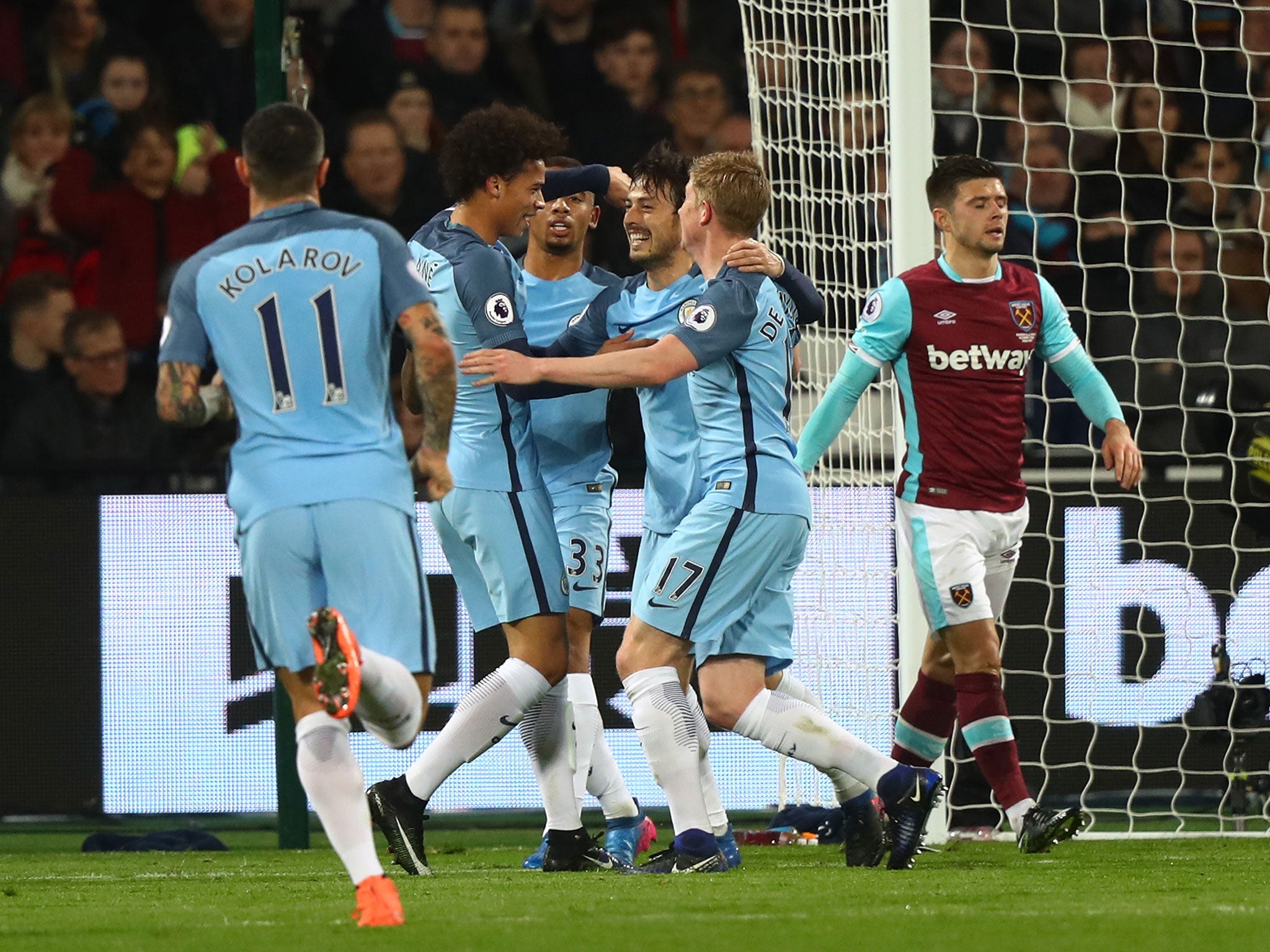 Manchester City ran riot at the London Stadium