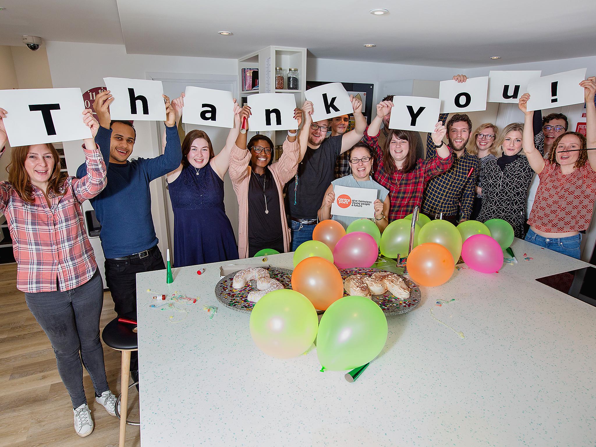 The total raised by the Homeless Helpline Appeal has now passed £3m - prompting celebrations at Centrepoint