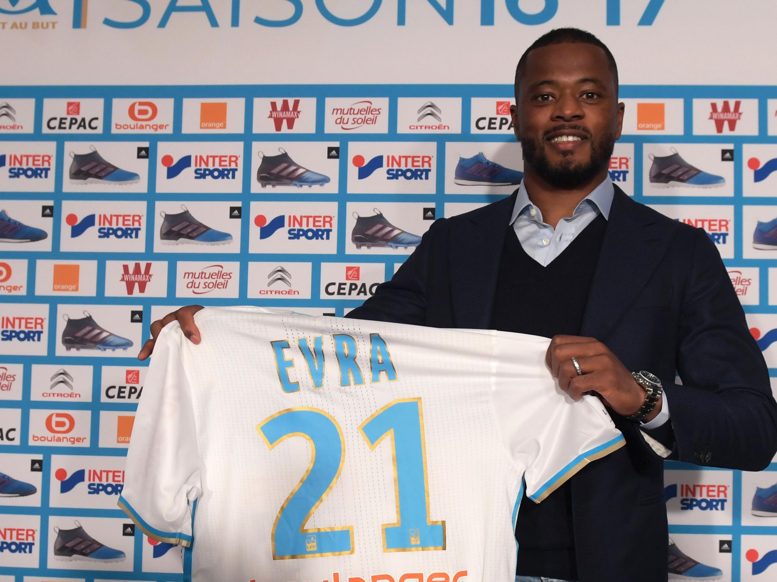 Evra signed an 18-month deal at Marseille instead