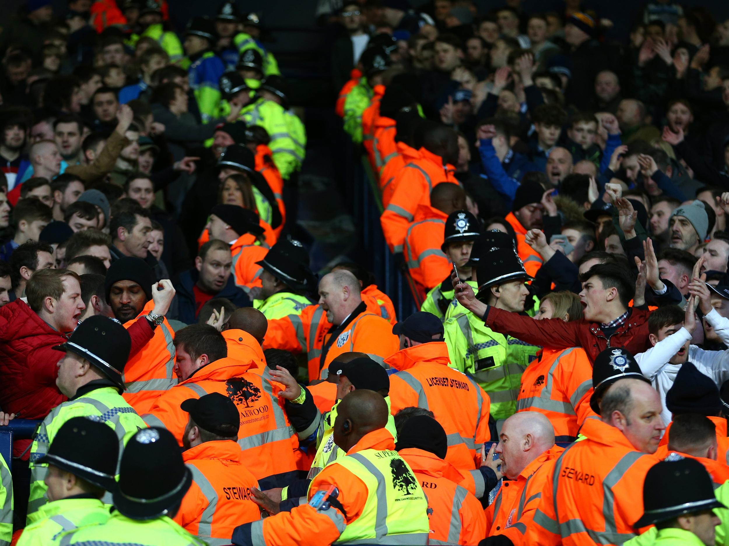 There was crowd trouble at the Hawthorns