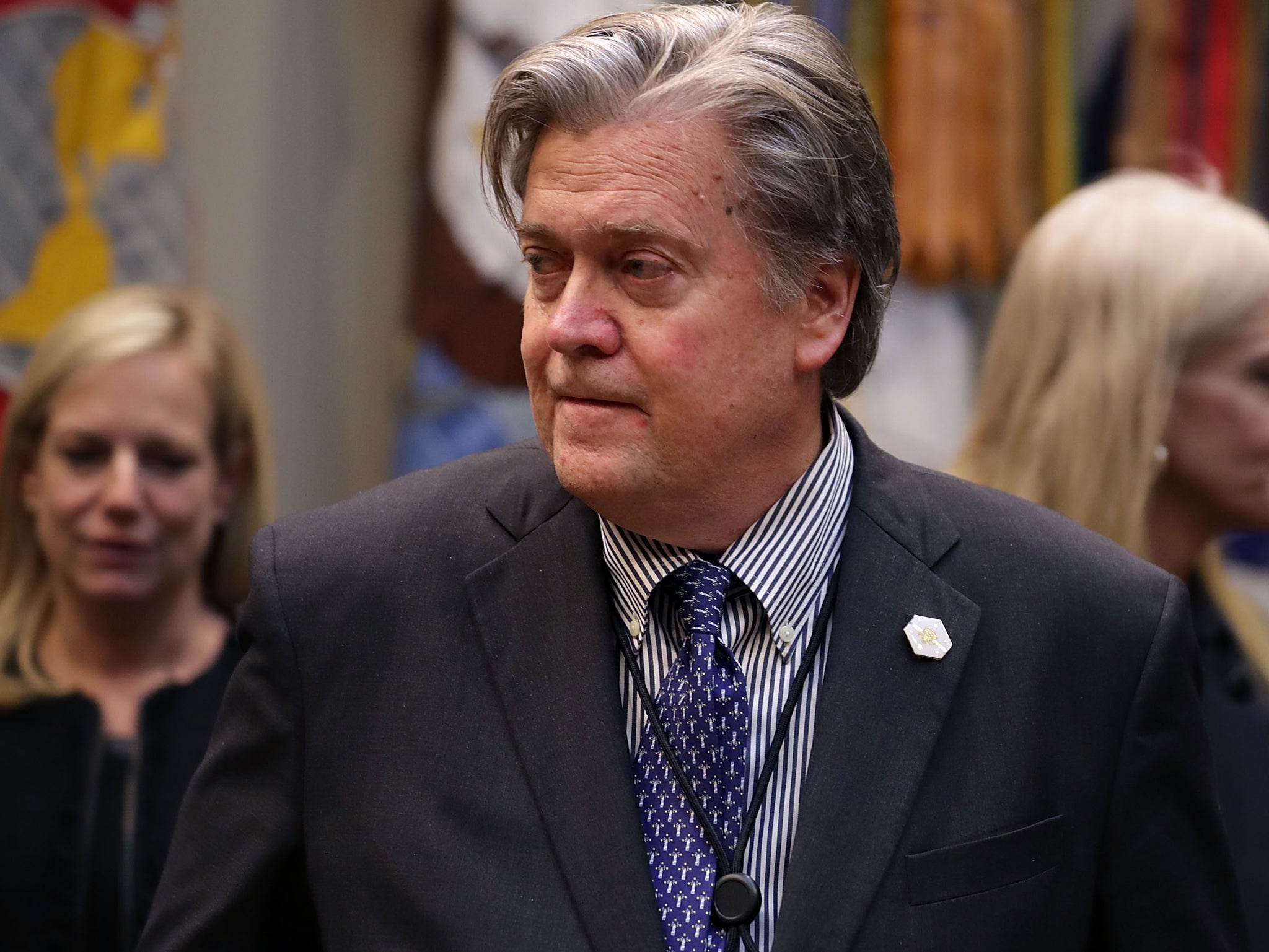 Mr Bannon is now a permanent member of the National Security Council, thanks to an executive order which he drafted