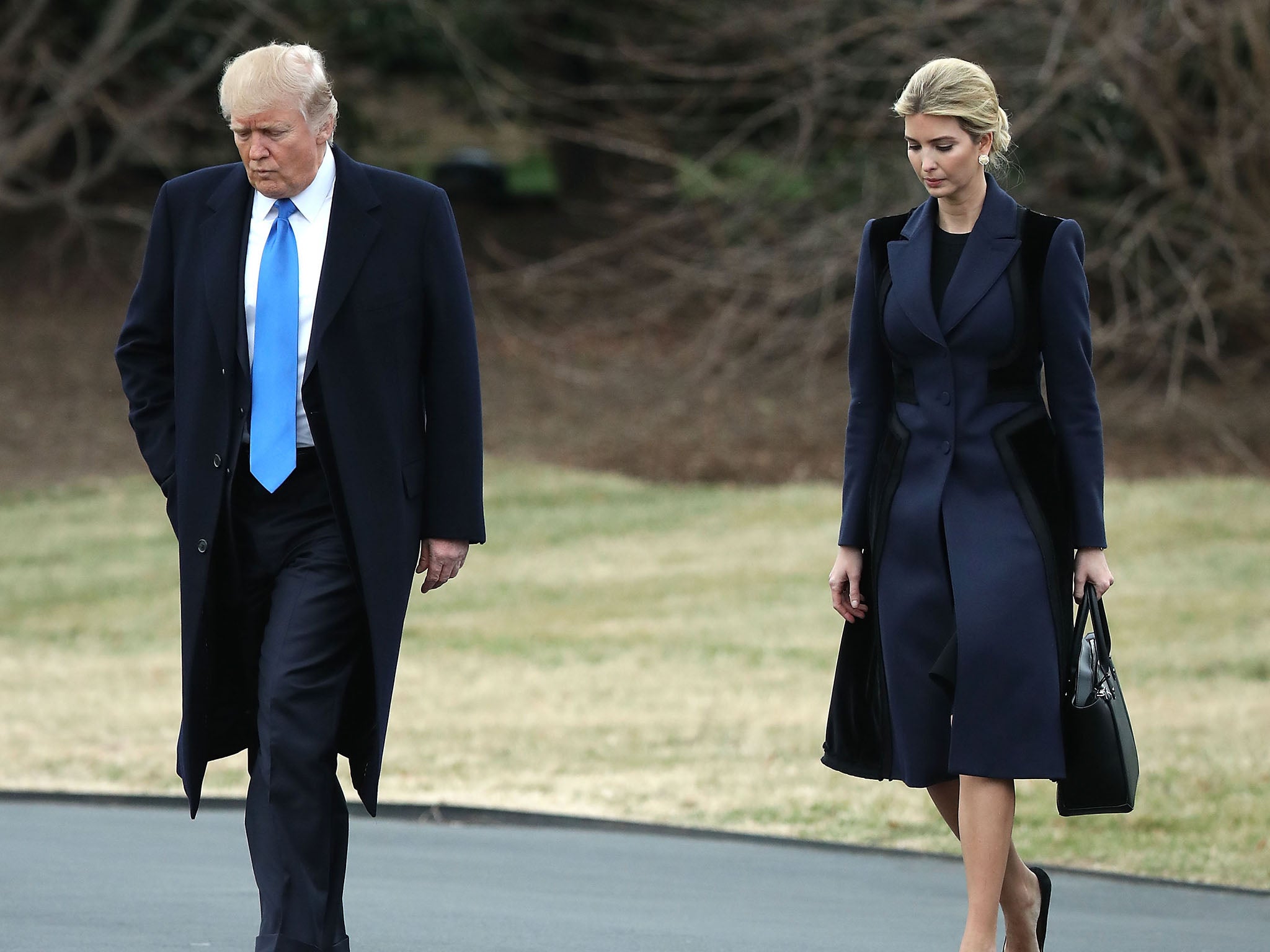 Donald Trump and his daughter Ivanka travel to Delaware to pay their respects to William 'Ryan' Owens, the Navy Seal killed in a raid in Yemen