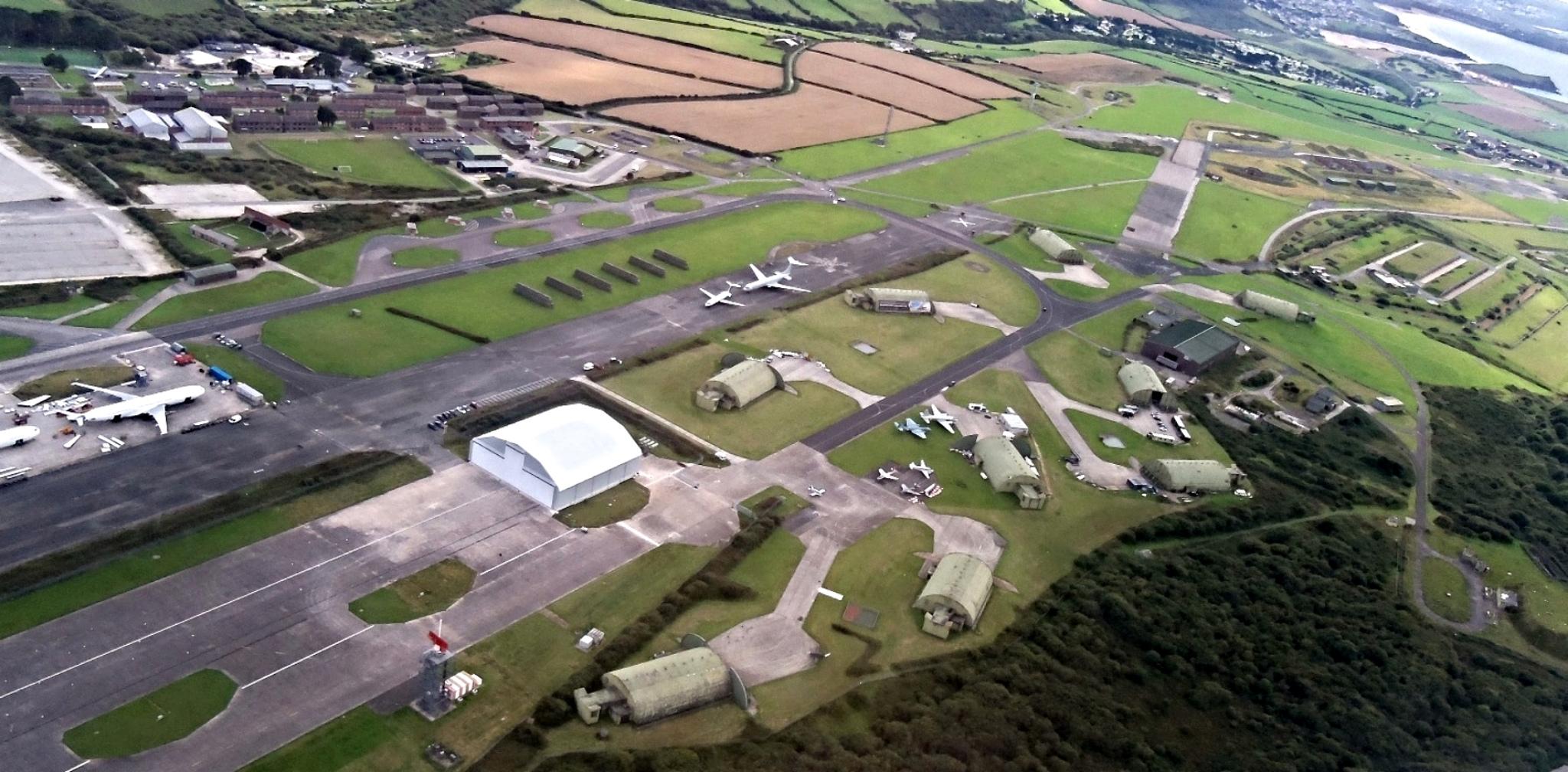 The runway at Cornwall Airport Newquay