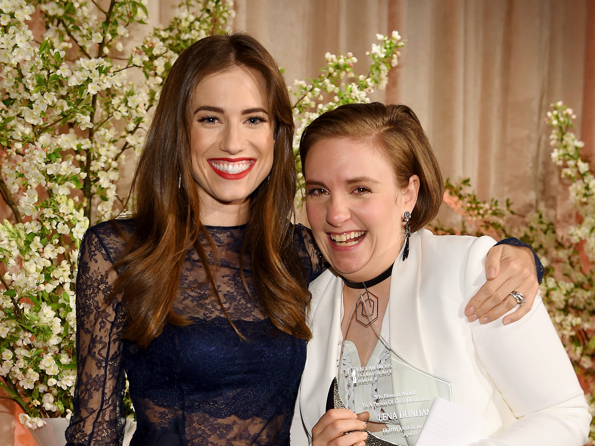 Williams and Lena Dunham, who wrote and also stars in ‘Girls’ (Getty)