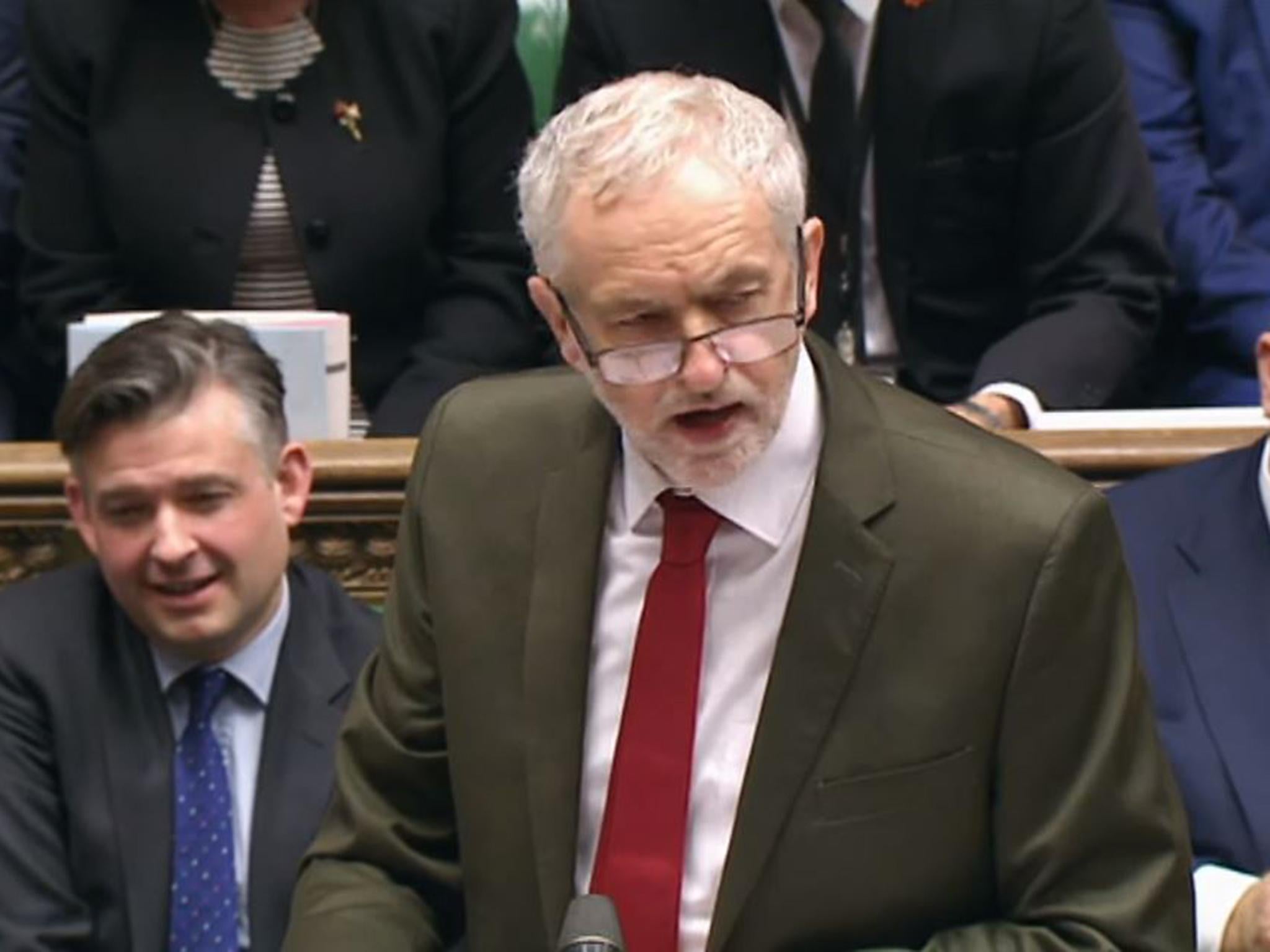 Jeremy Corbyn at PMQs