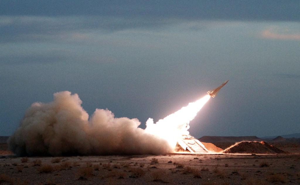 In this file photo from November 13, 2012 a surface-to-air missile is launched during military manoeuvres at an undisclosed location in Iran