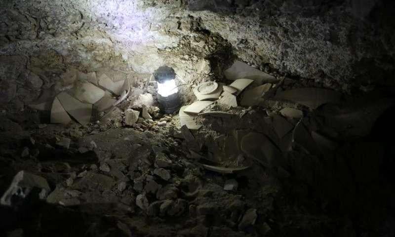 Fragments of jars that contained stolen scrolls