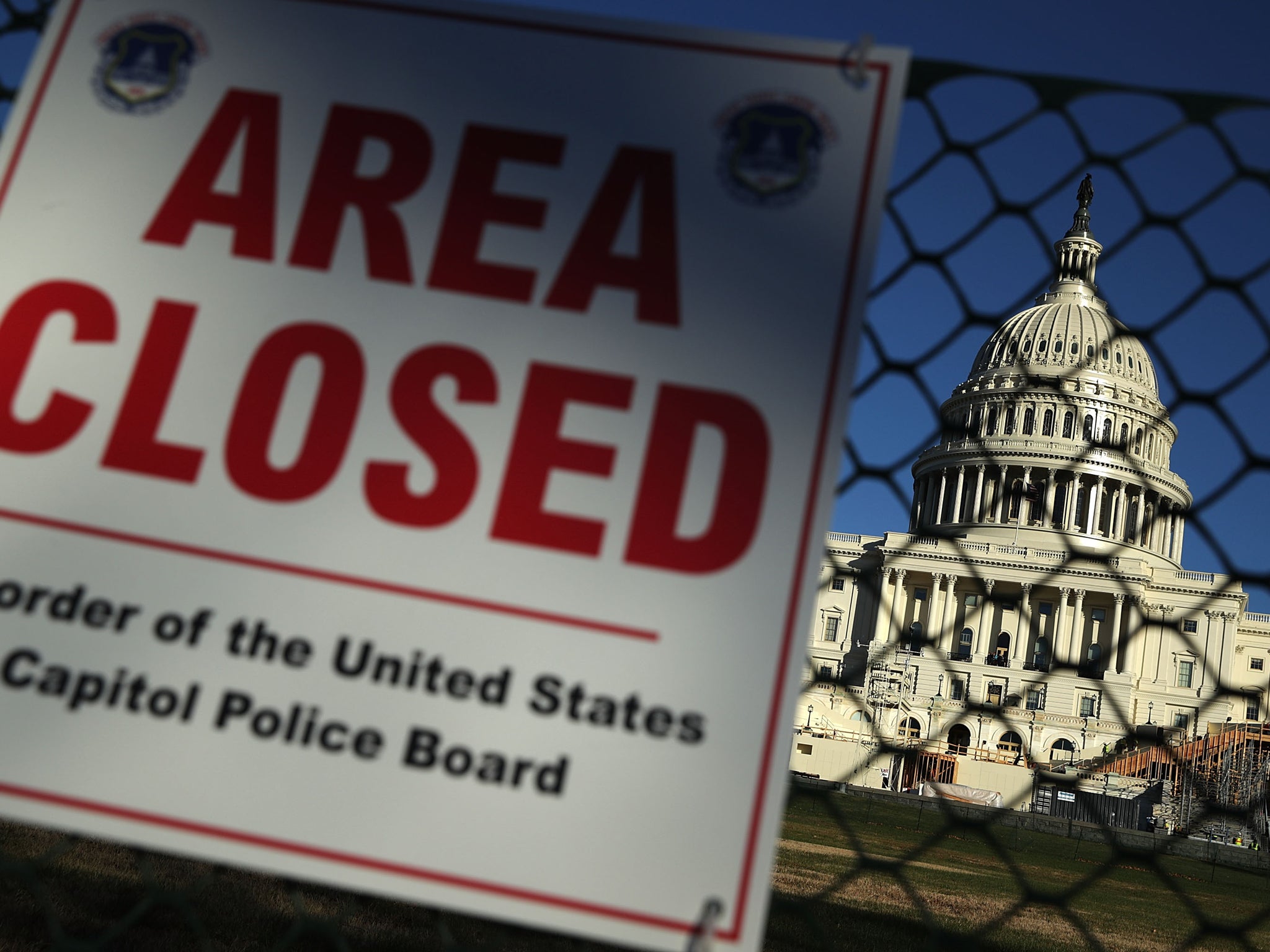 The Capitol exterior closed prior to the inaugural ceremony