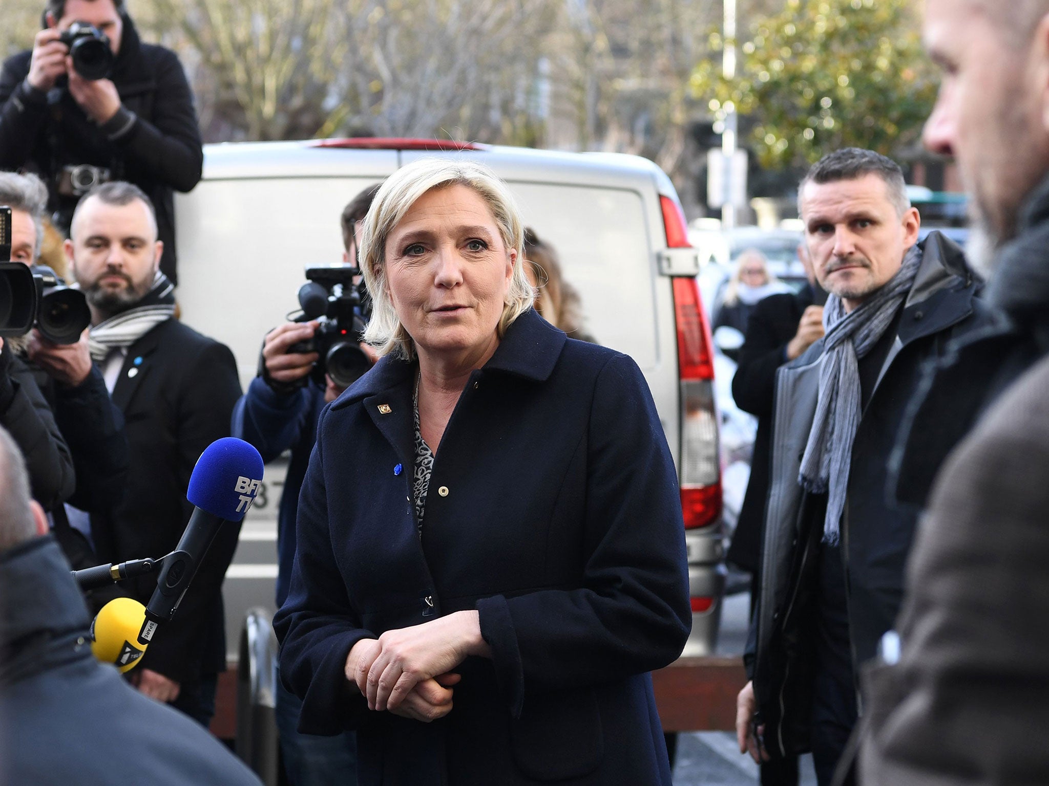 The National Front leader will go through to the presidential runoff, according to polls