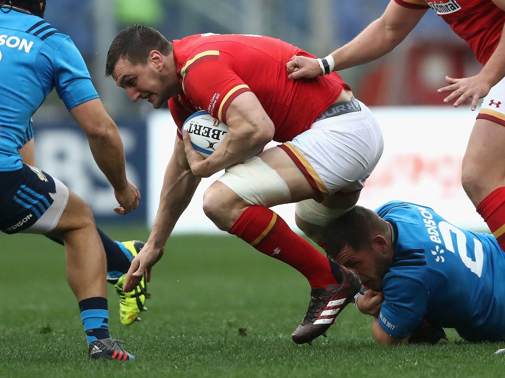 Sam Warburton made the most carries in Wales' Six Nations opener against Italy