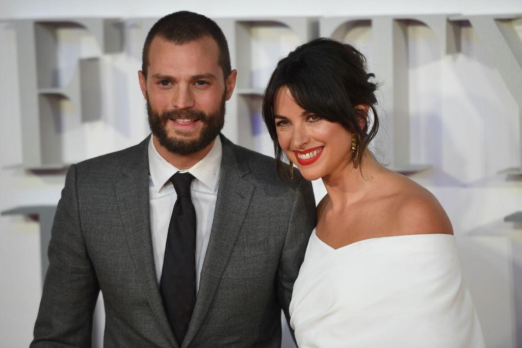 Jamie Dornan with his wife, actress Amelia Warner, at the UK premiere of Fifty Shades Darker in February 2017