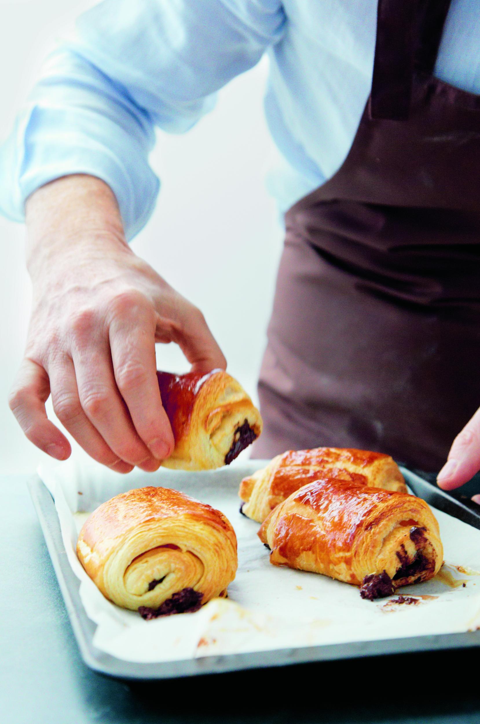 Making pain au chocolat is time consuming, but well worth the effort in the end