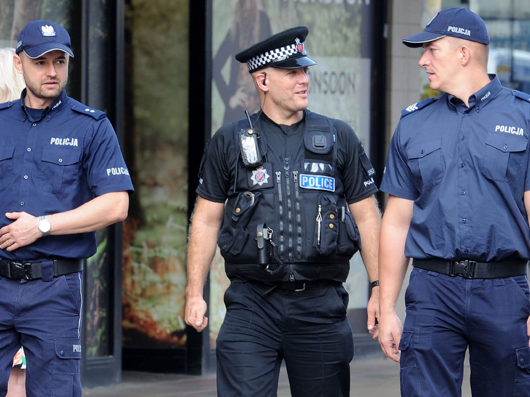 Polish police joined UK officers on the streets of Harlow, Essex after a spike in hate crimes following the Brexit referendum