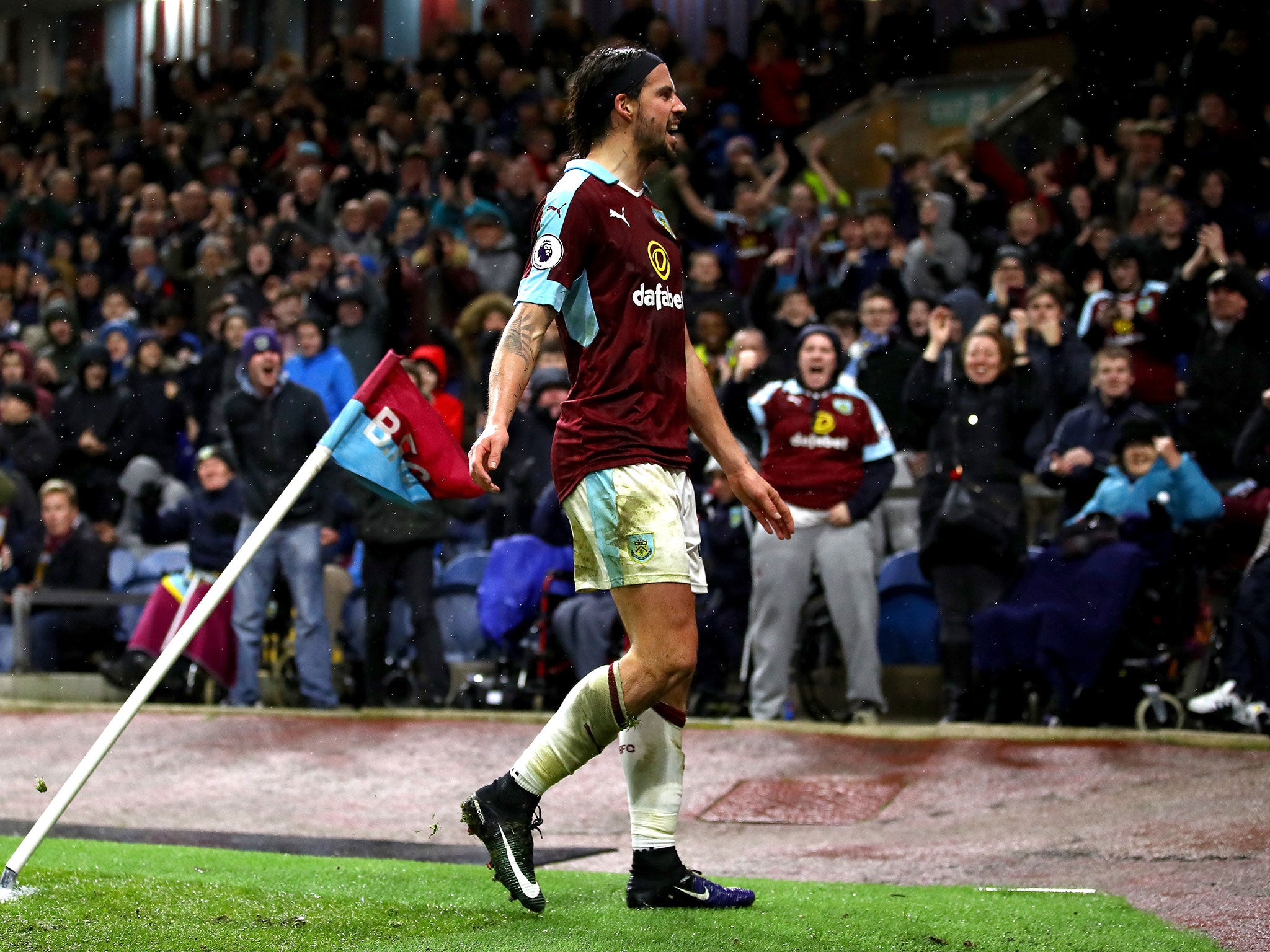 Boyd celebrates after scoring against Bournemouth