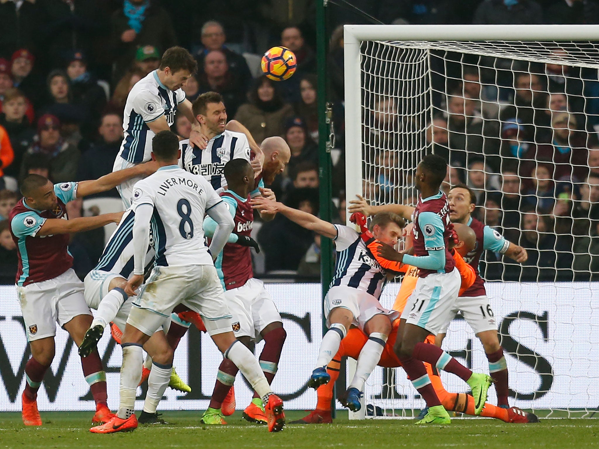 Jonny Evans' late header earned West Brom a point