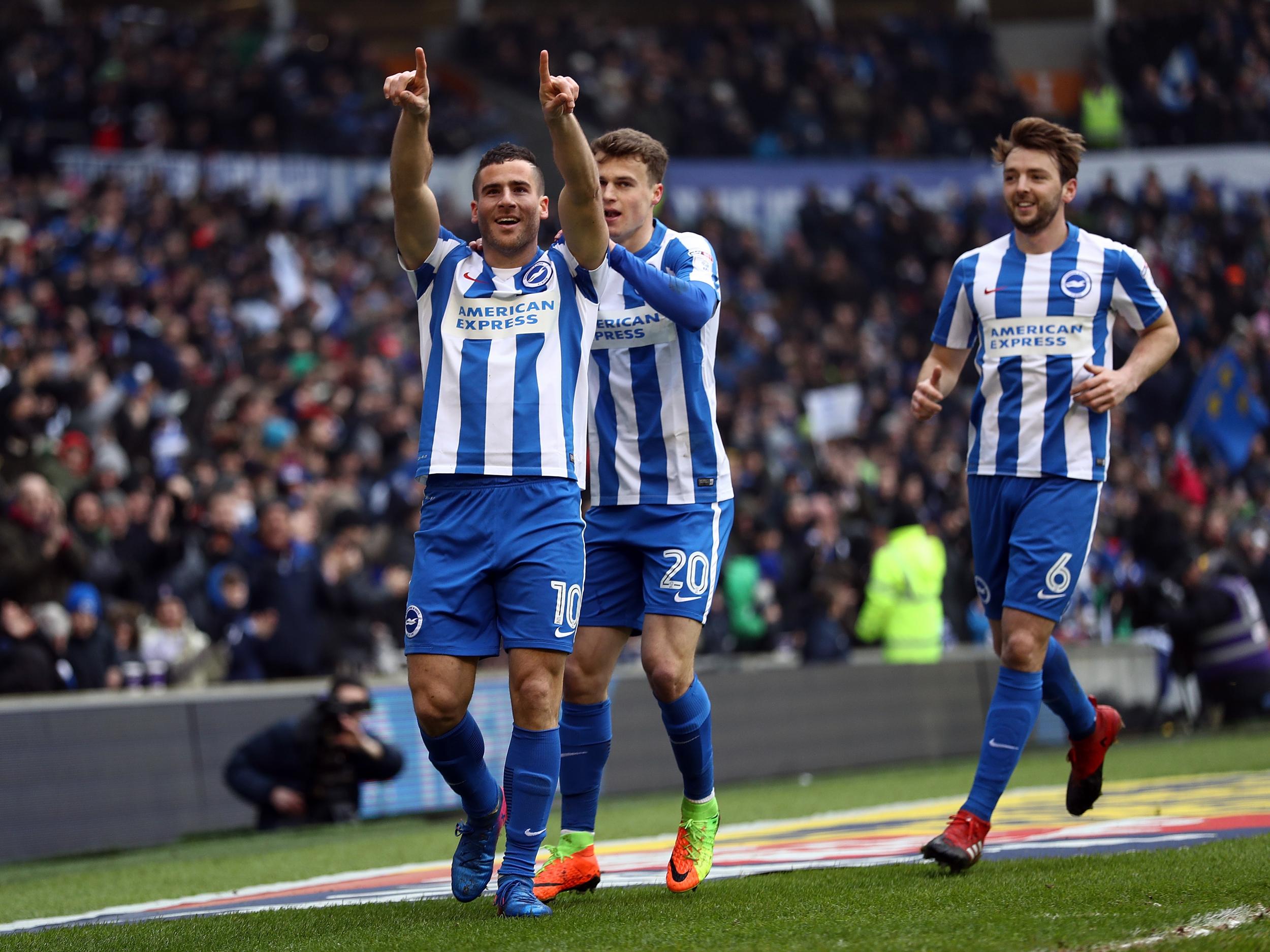 Hemed celebrates his eighth league goal of the season