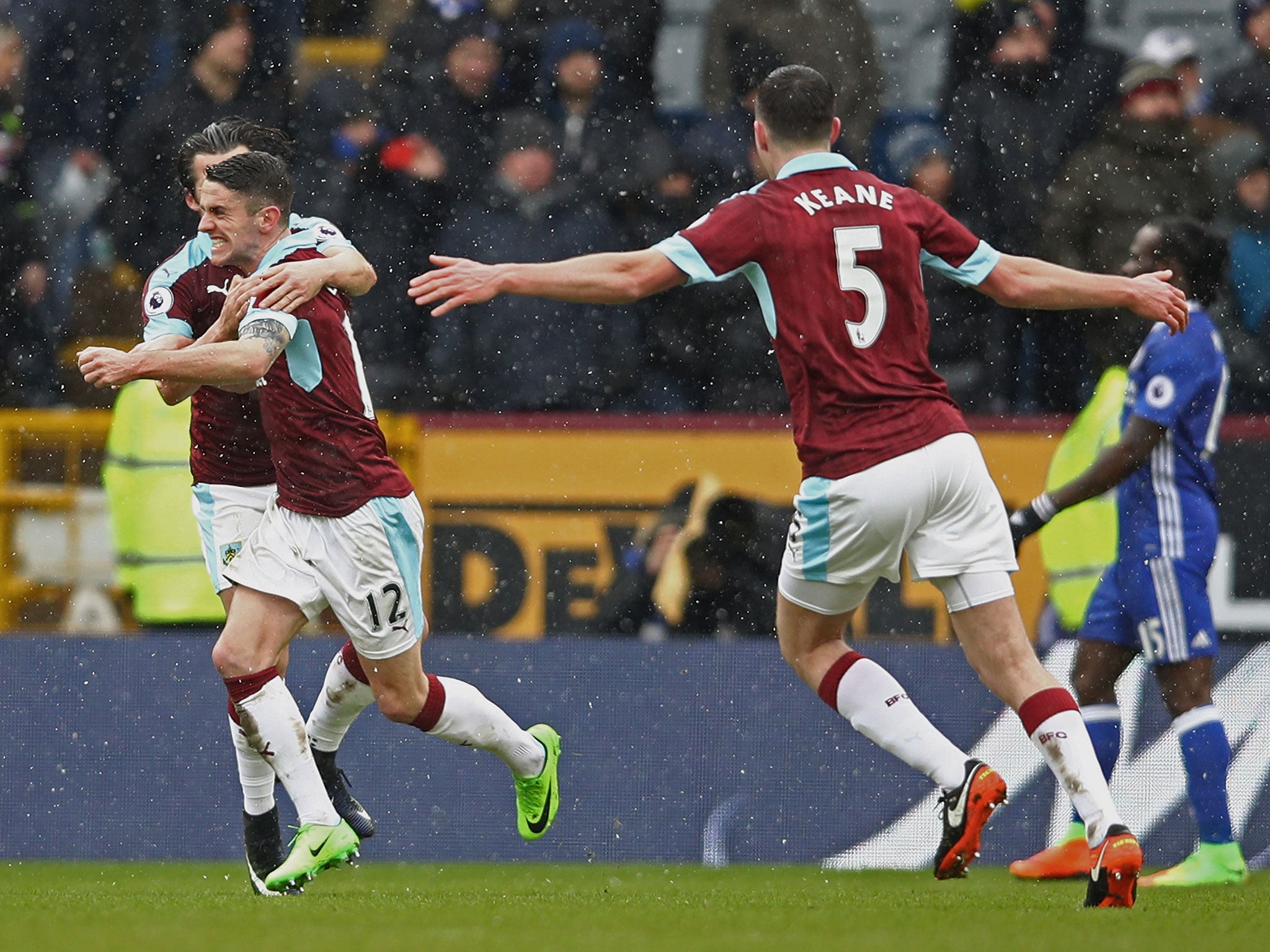 Robbie Brady celebrates scoring his stunning free kick to level the score