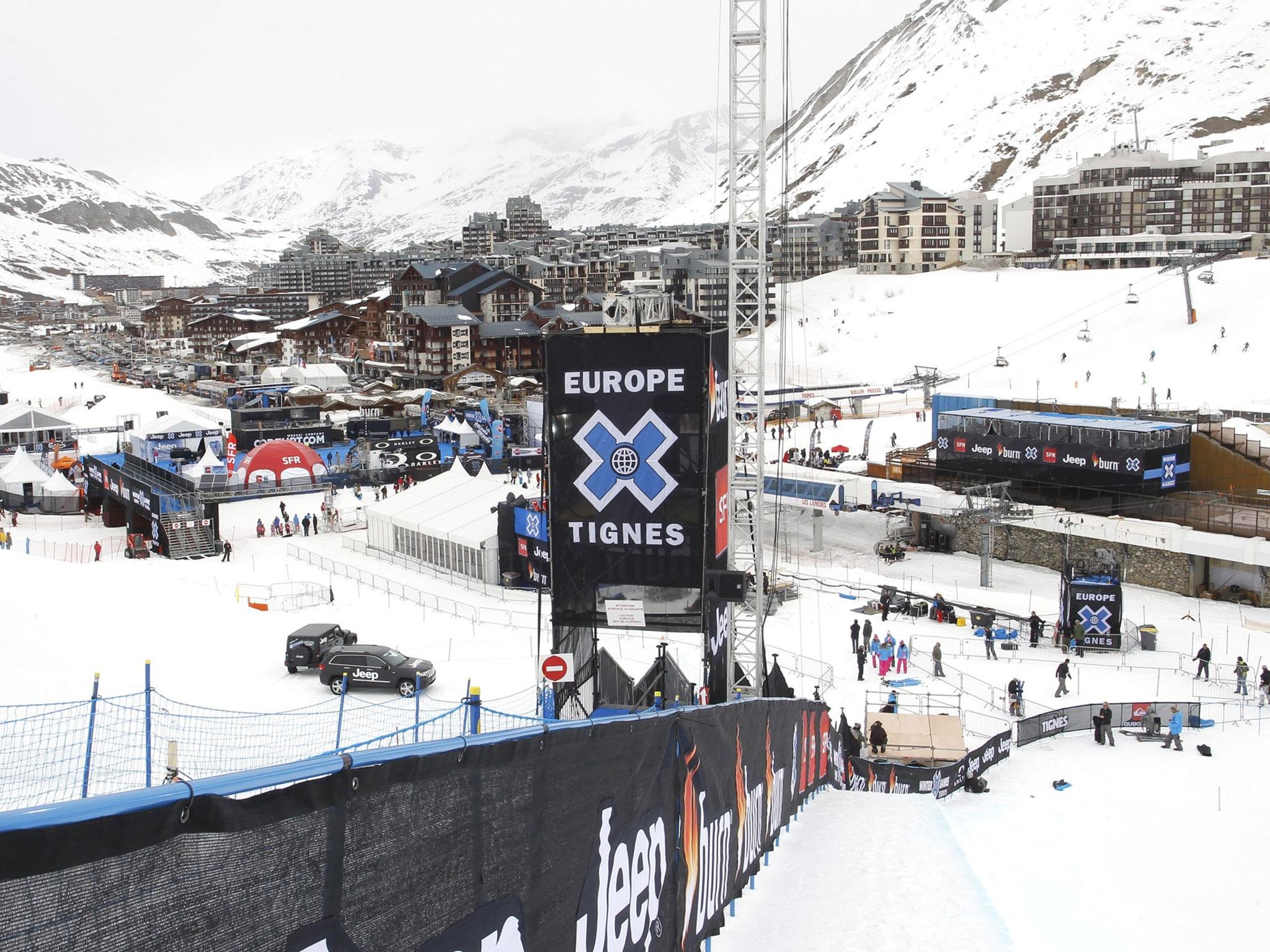 A general view of the alpine ski resort in Tignes, France